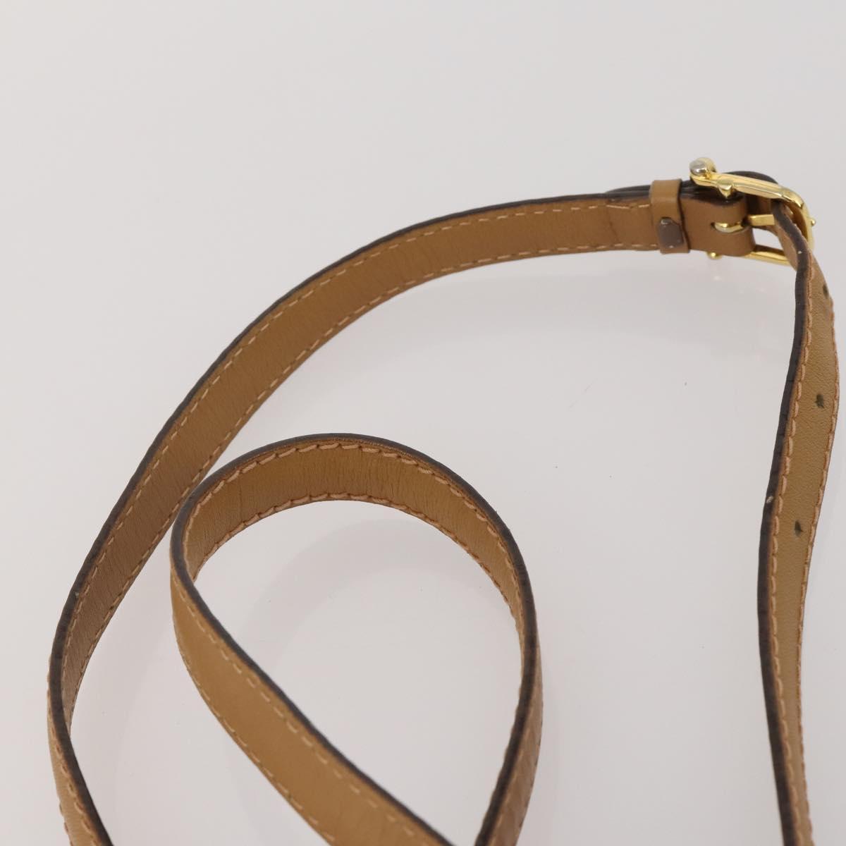 CELINE Macadam Shoulder Bag PVC 3 Set Brown Beige Auth BA15063