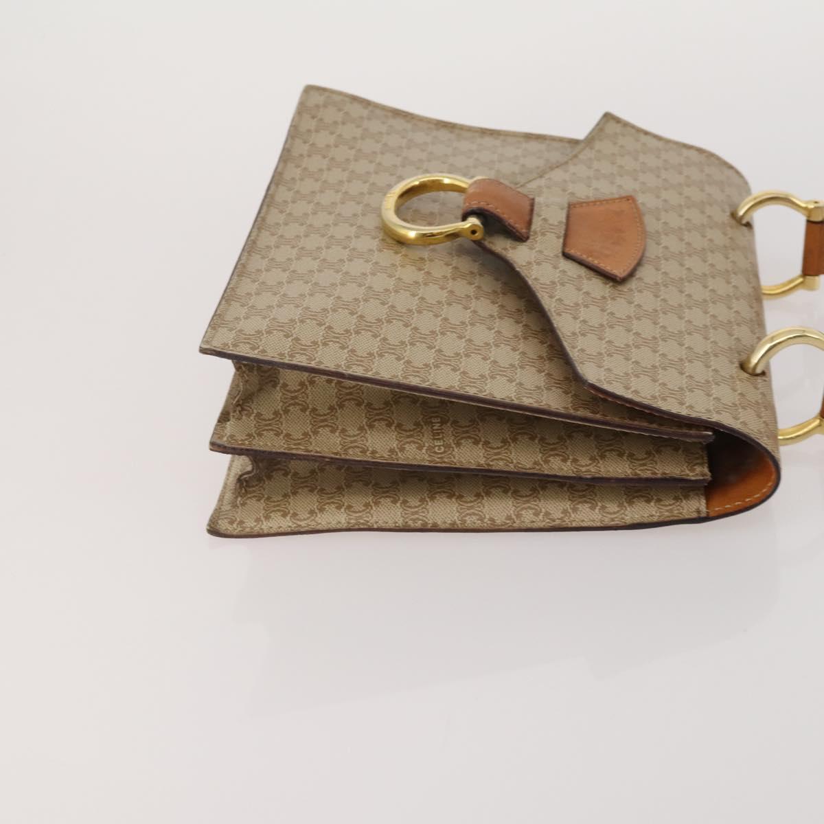 CELINE Macadam Shoulder Bag PVC 3 Set Brown Beige Auth BA15063