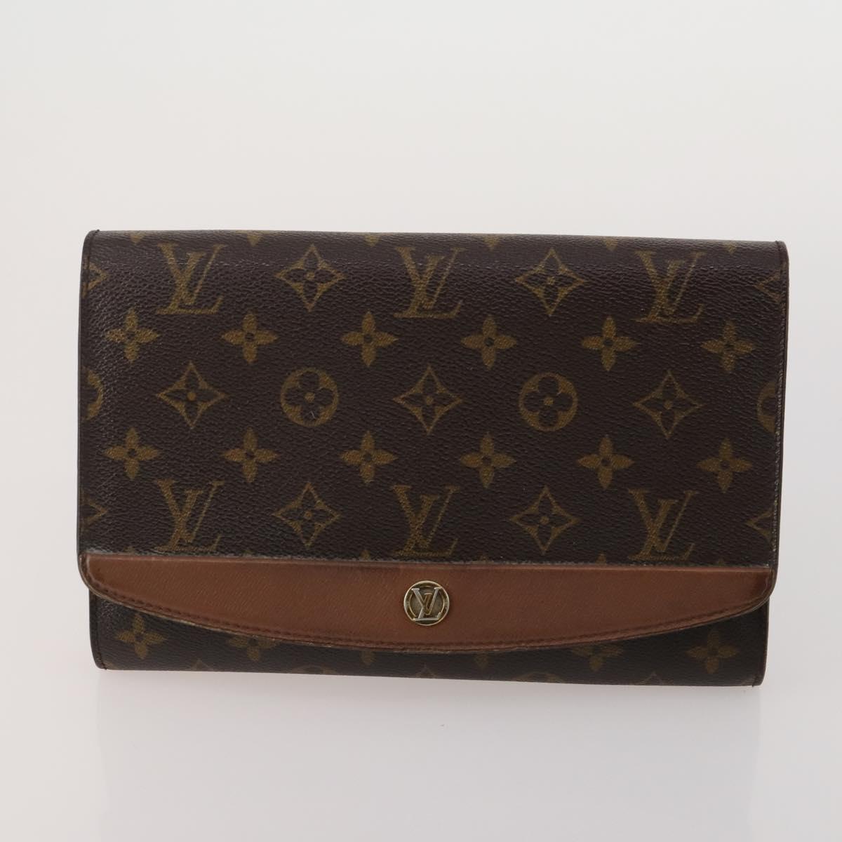 LOUIS VUITTON Monogram Clutch Bag 3 Set LV Auth BA15064