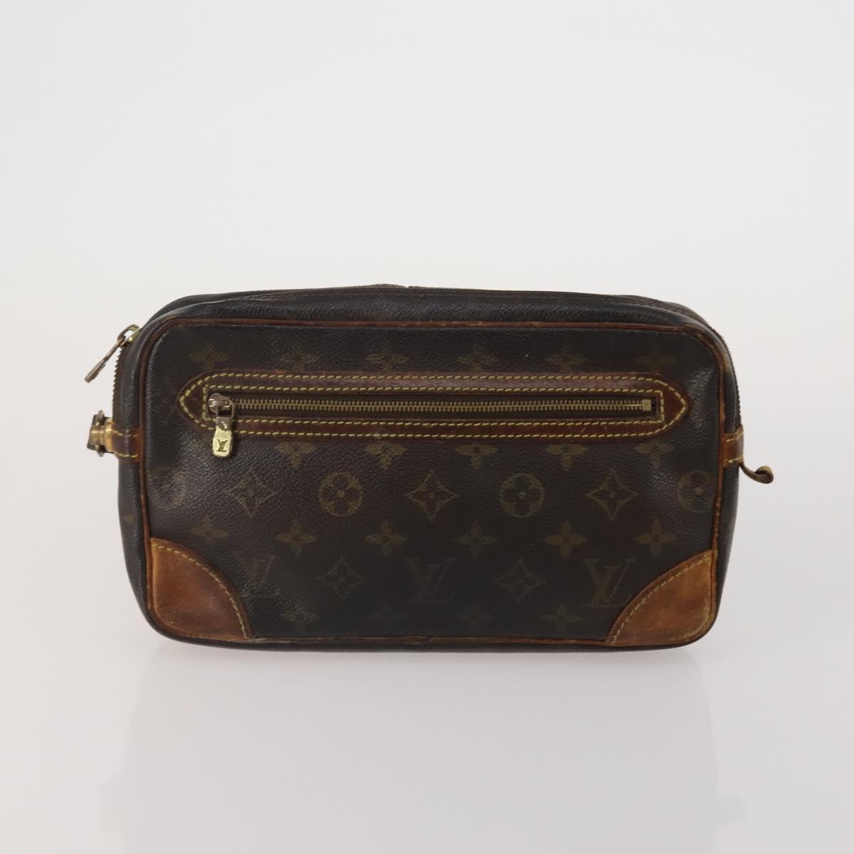 LOUIS VUITTON Monogram Clutch Bag 3 Set LV Auth BA15064