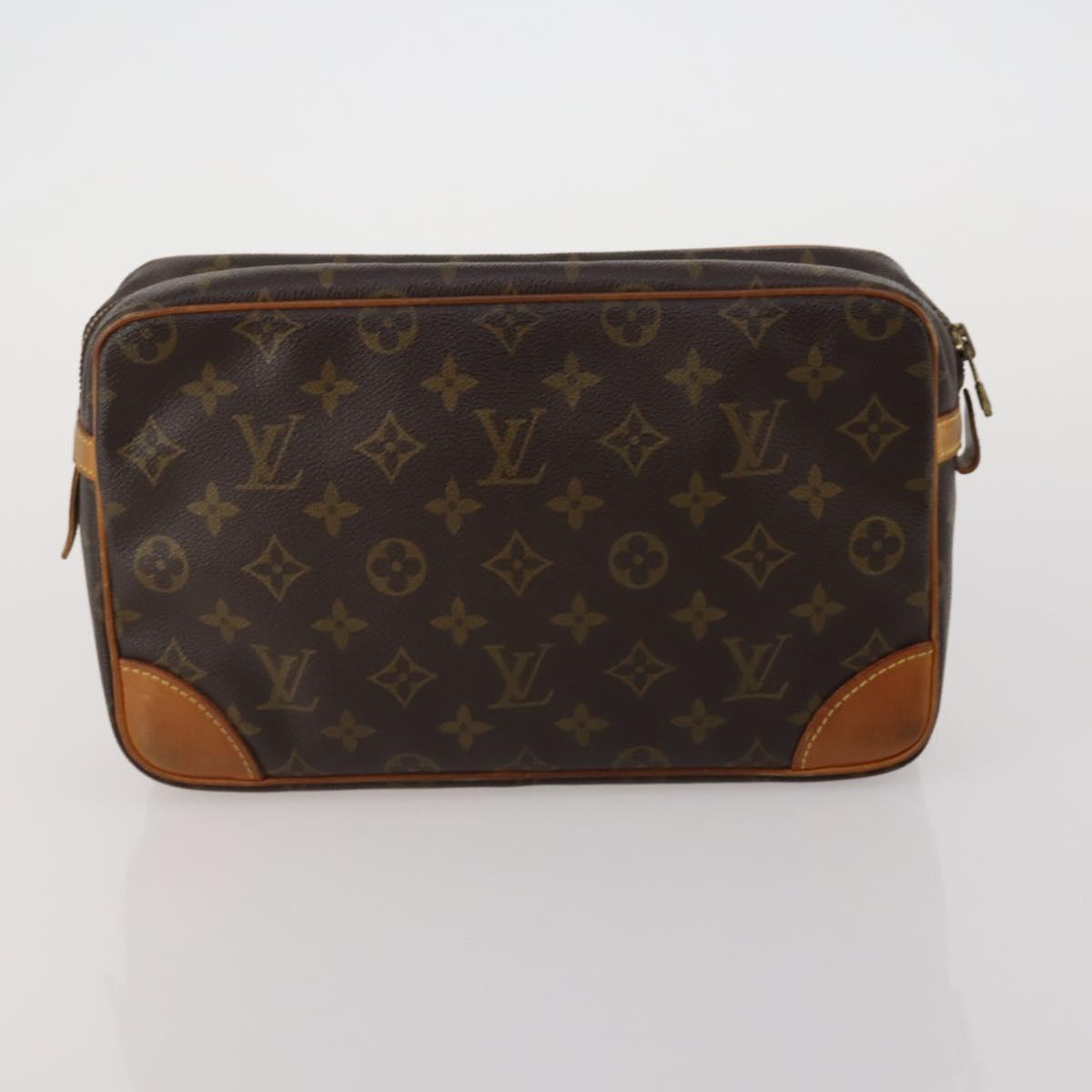 LOUIS VUITTON Monogram Compiegne 28 Clutch Bag 2 Set LV Auth BA15065