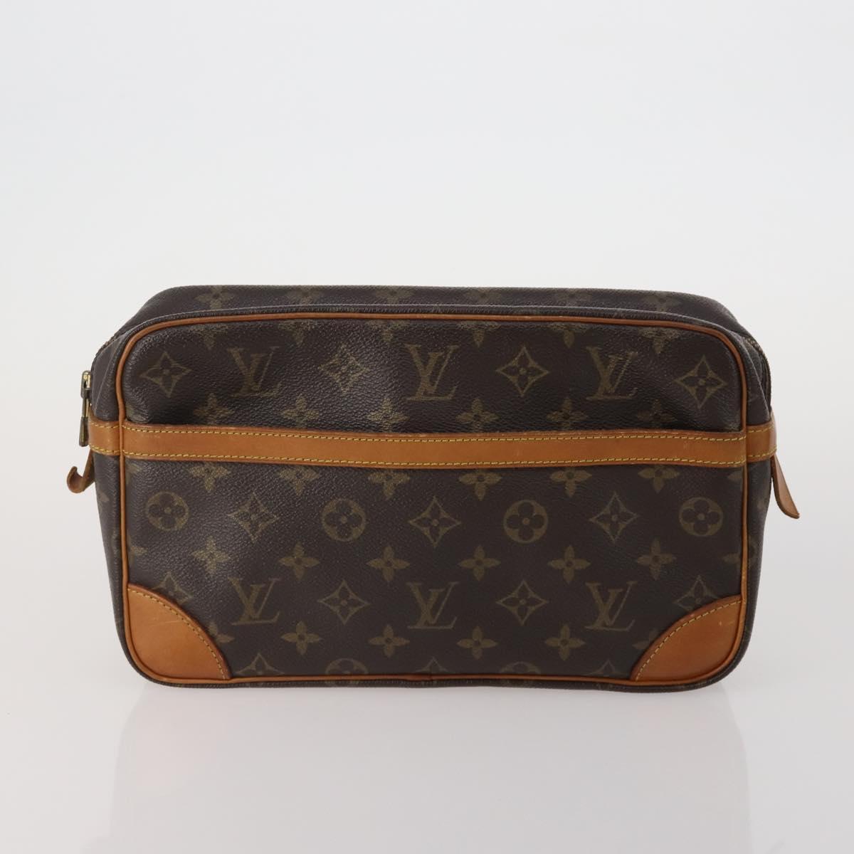 LOUIS VUITTON Monogram Compiegne 28 Clutch Bag 2 Set LV Auth BA15065