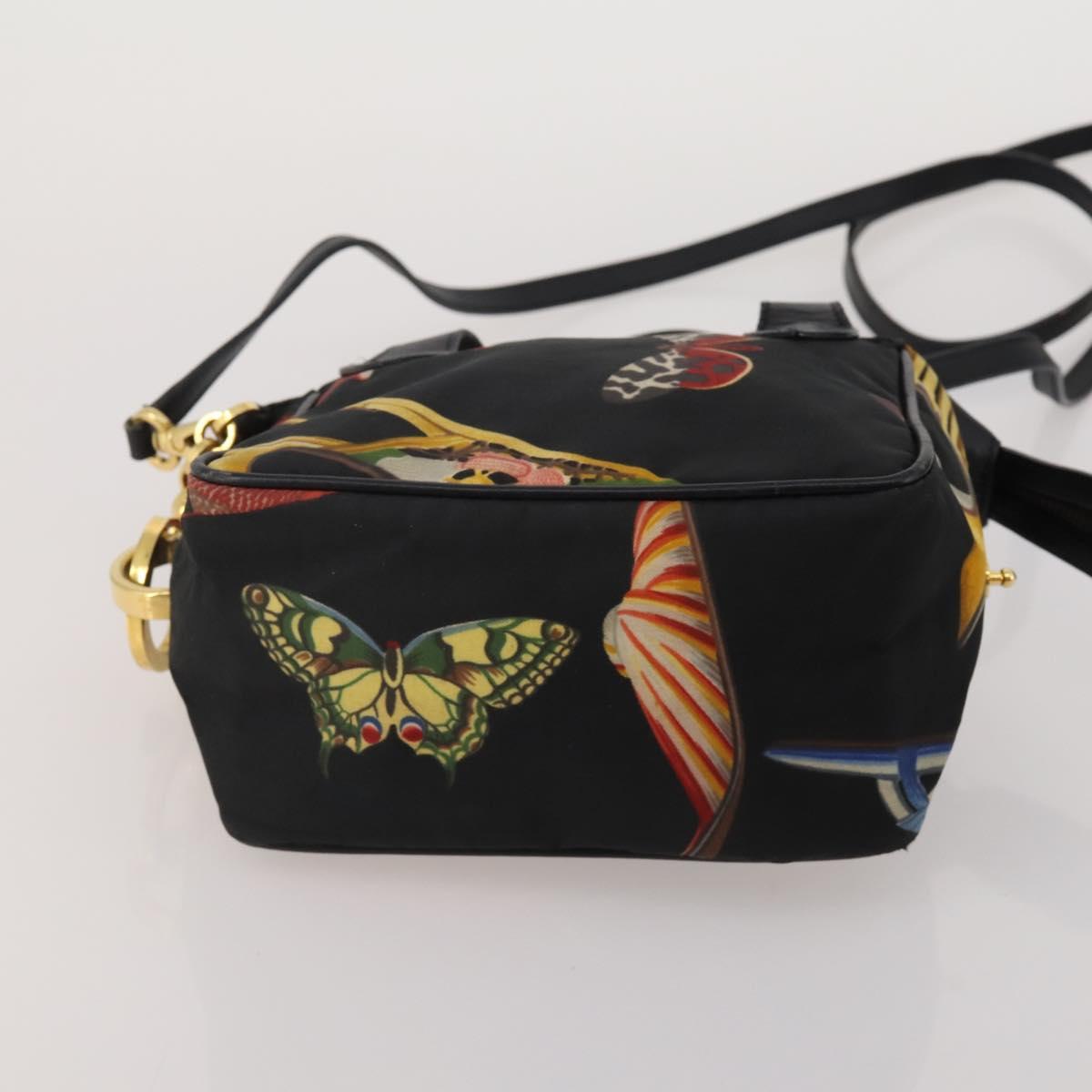 Salvatore Ferragamo Givenchy Hand Bag Canvas Nylon 3 Set Black Auth BA15068