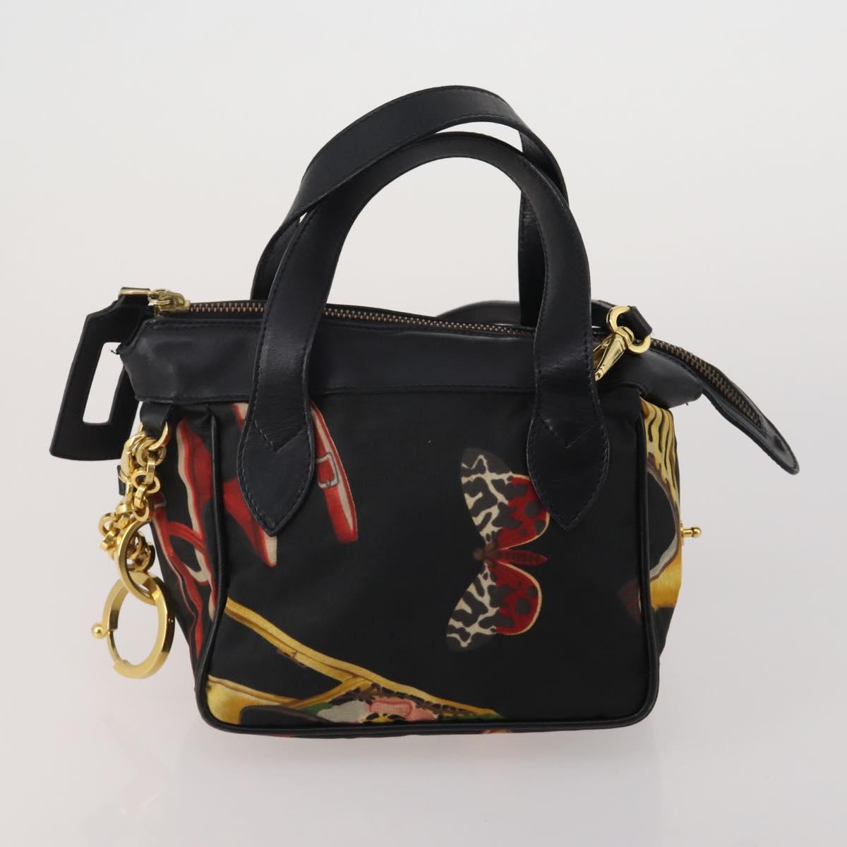 Salvatore Ferragamo Givenchy Hand Bag Canvas Nylon 3 Set Black Auth BA15068