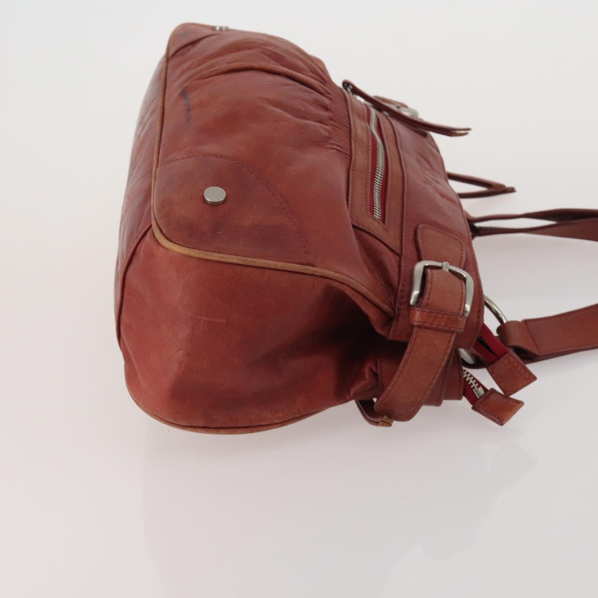 Chloe Hand Bag Canvas Leather 2 Set Khaki Red Auth BA15069