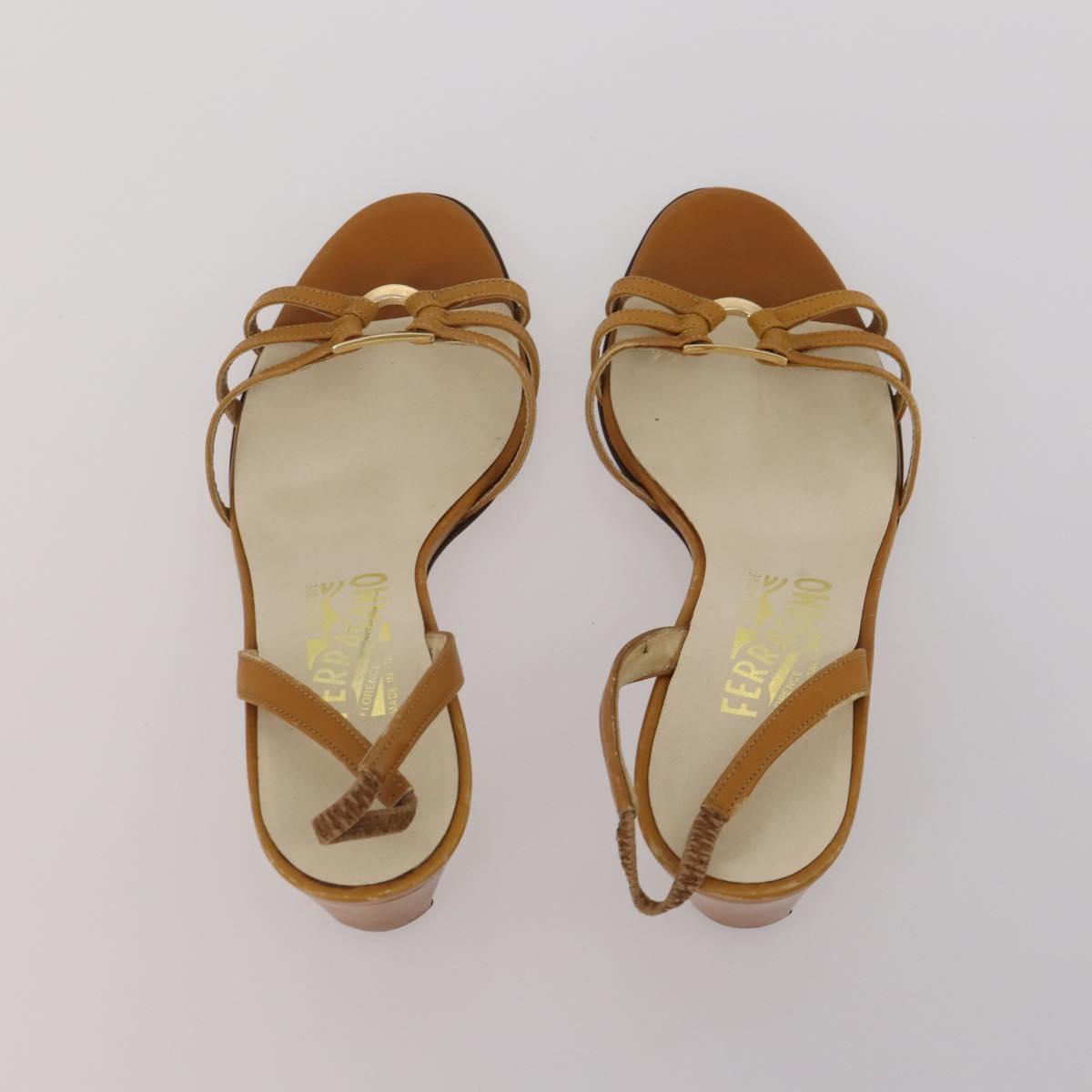 Salvatore Ferragamo Heel Pumps 2 Set Beige Black Auth BA15071