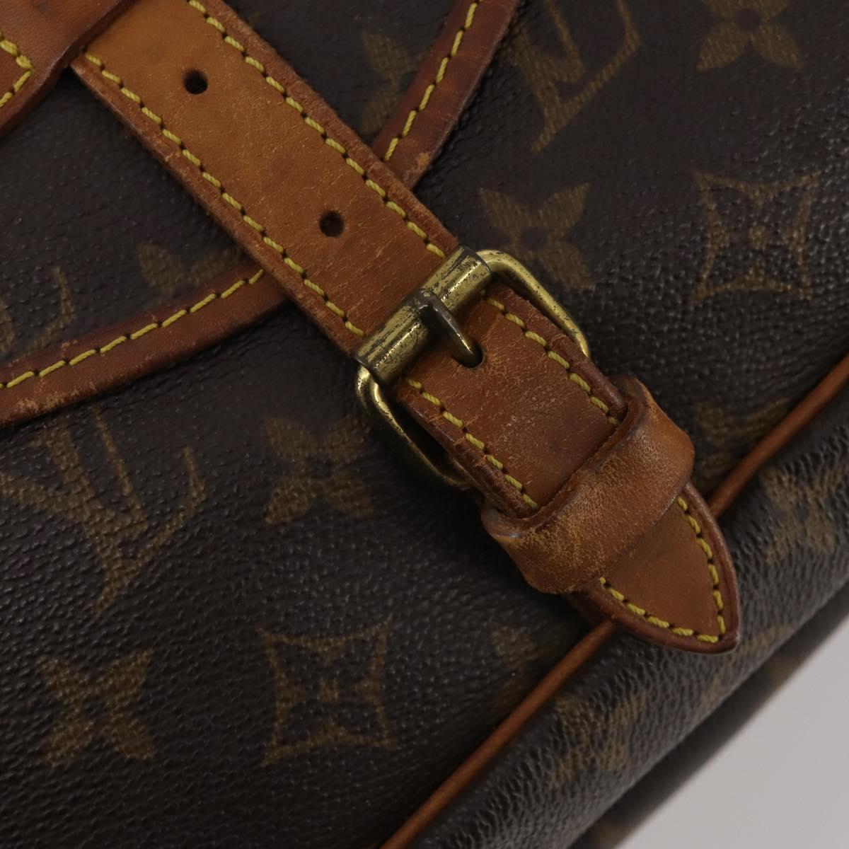 LOUIS VUITTON Monogram Saumur 30 Shoulder Bag M42256 LV Auth BA15083