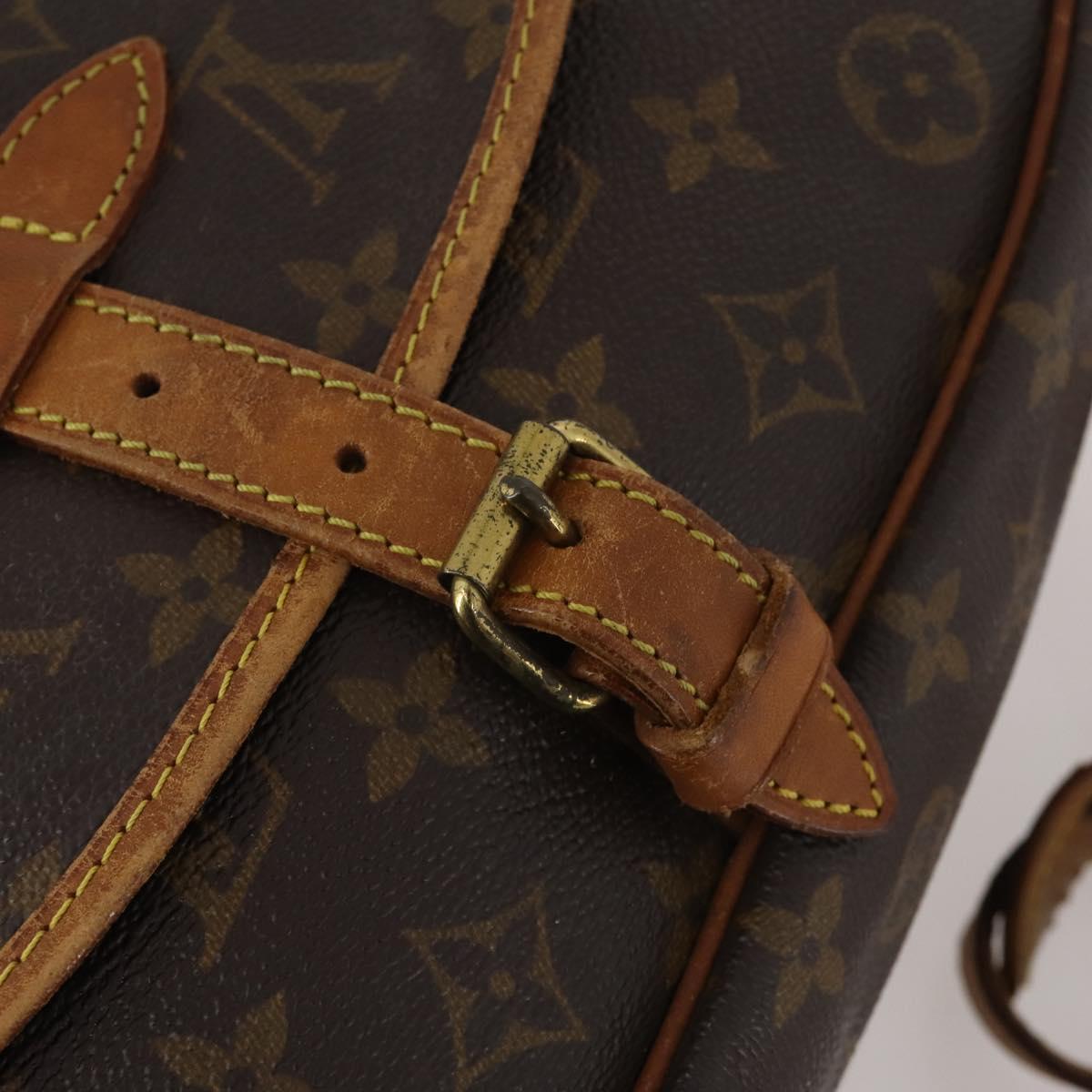 LOUIS VUITTON Monogram Saumur 30 Shoulder Bag M42256 LV Auth BA15083