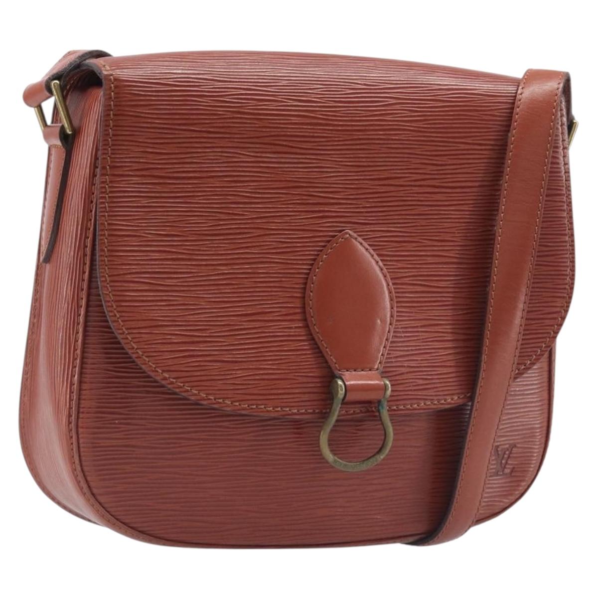 LOUIS VUITTON Epi Saint Cloud GM Shoulder Bag Brown M52193 LV Auth BA15091