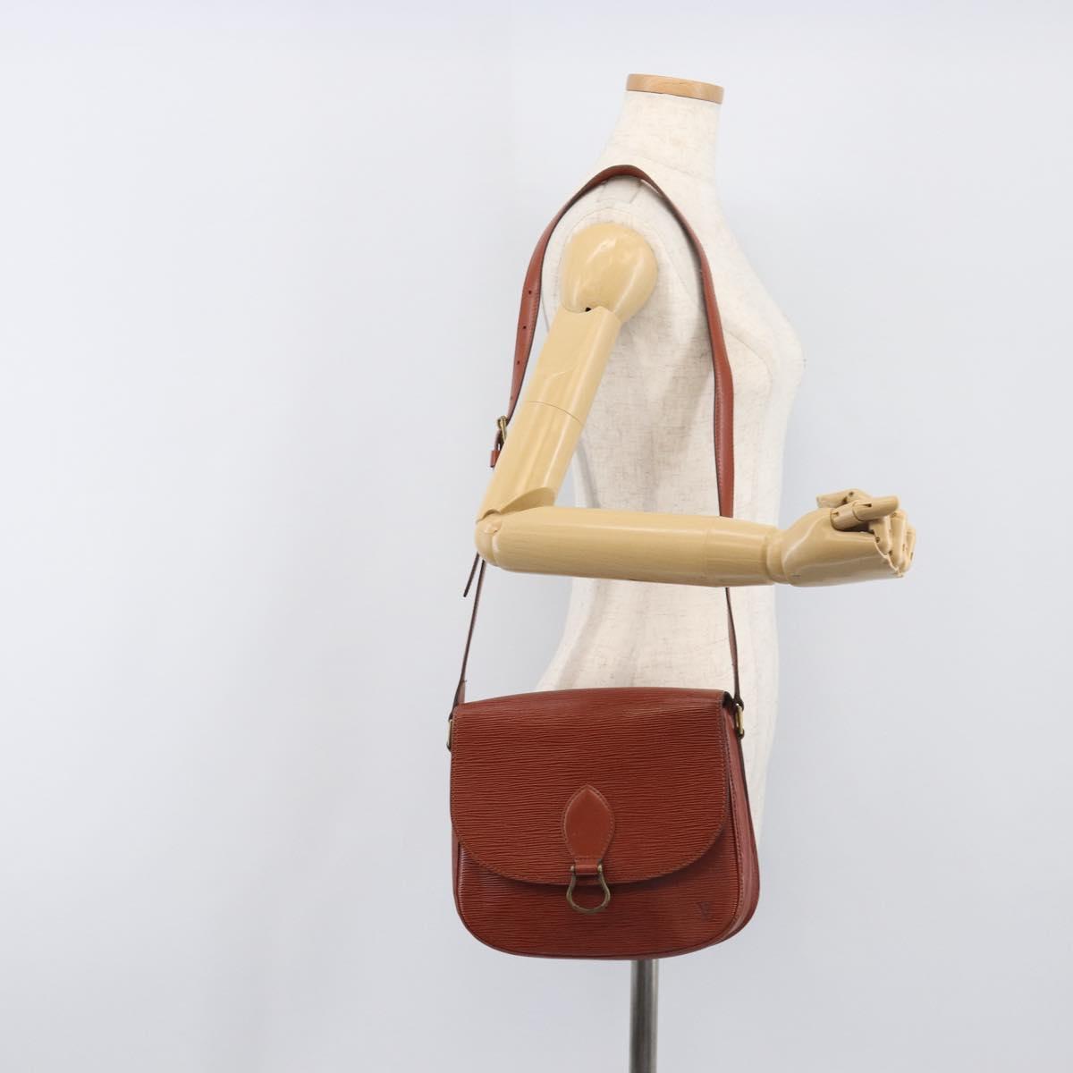 LOUIS VUITTON Epi Saint Cloud GM Shoulder Bag Brown M52193 LV Auth BA15091