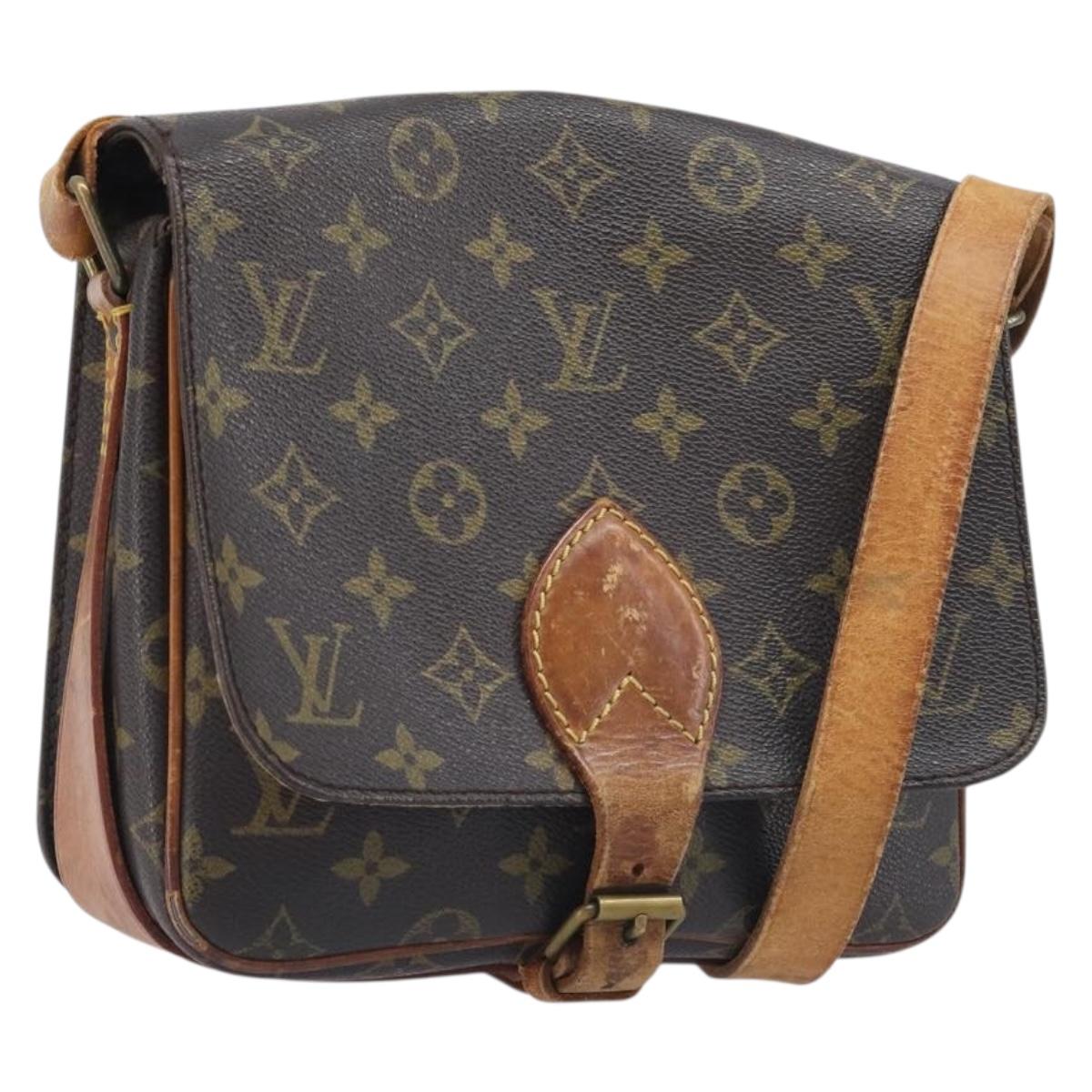 LOUIS VUITTON Monogram Cartouchiere MM Shoulder Bag M51253 LV Auth BA15094