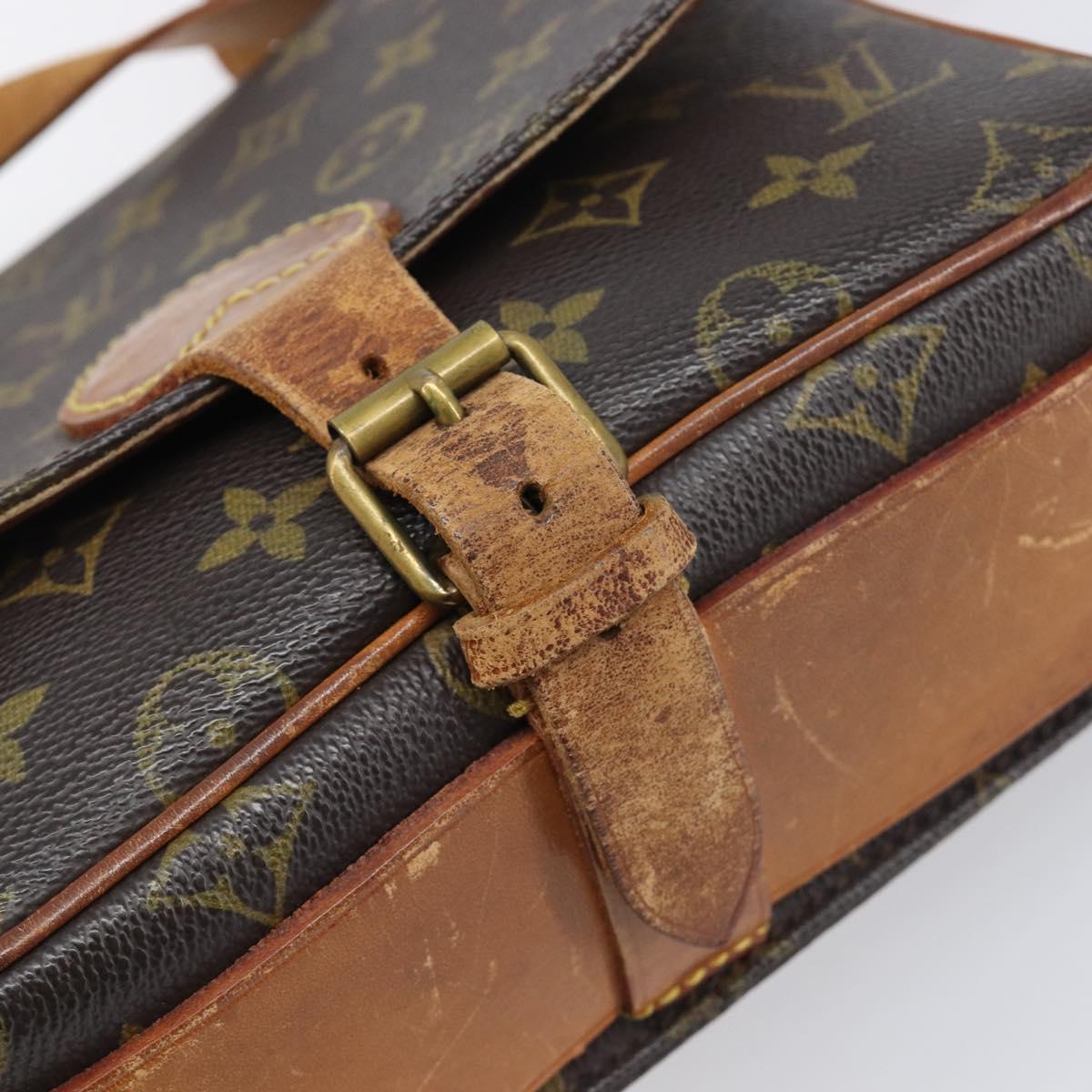 LOUIS VUITTON Monogram Cartouchiere MM Shoulder Bag M51253 LV Auth BA15094