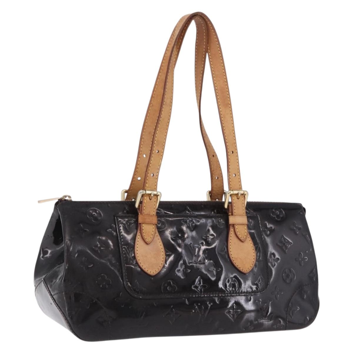 LOUIS VUITTON Monogram Vernis Rosewood Avenue Bag Amarante M93510 Auth BA15096