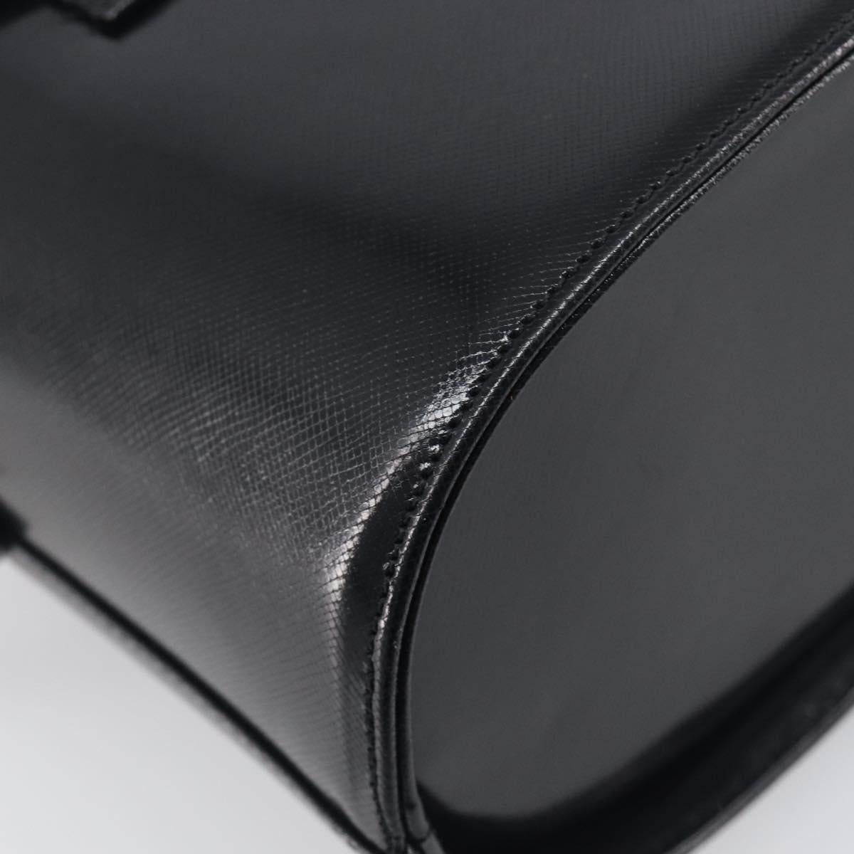 VERSACE Hand Bag Leather 2way Black Gold Auth BA15107A