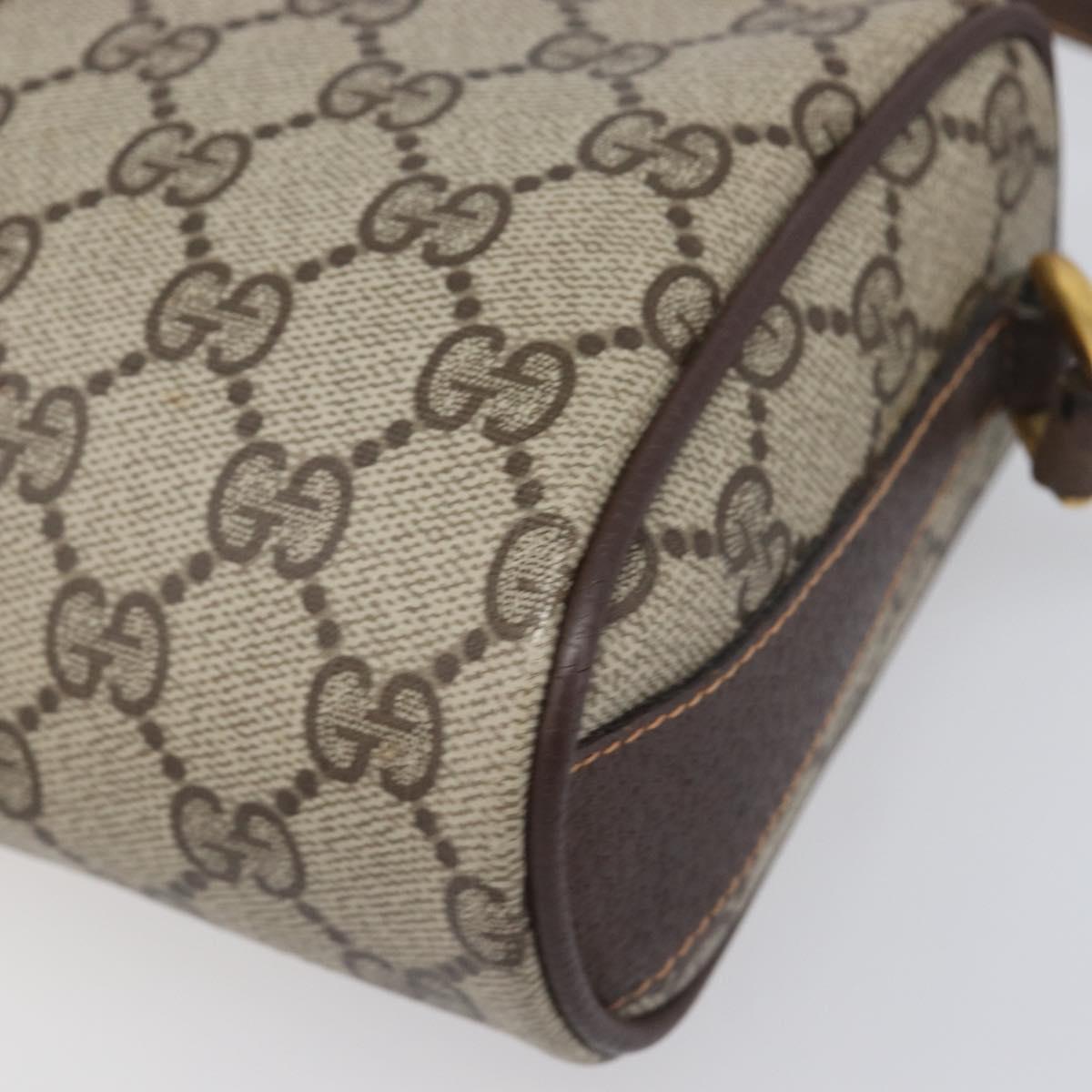 GUCCI GG Supreme Shoulder Bag PVC Beige Gold 89 02 018 Auth BA15113A