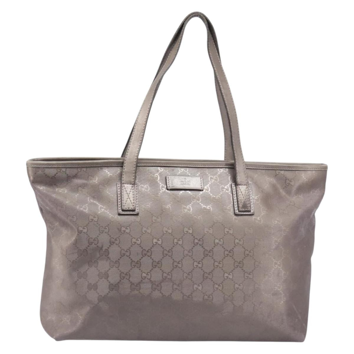 GUCCI GG Implementation Tote Bag PVC Pink Silver 211137 Auth BA15115