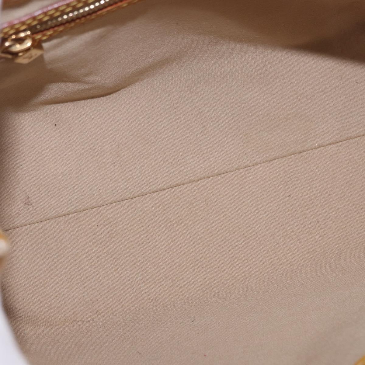 LOUIS VUITTON Monogram Vernis Reade PM Hand Bag Beige M91144 LV Auth BA15116