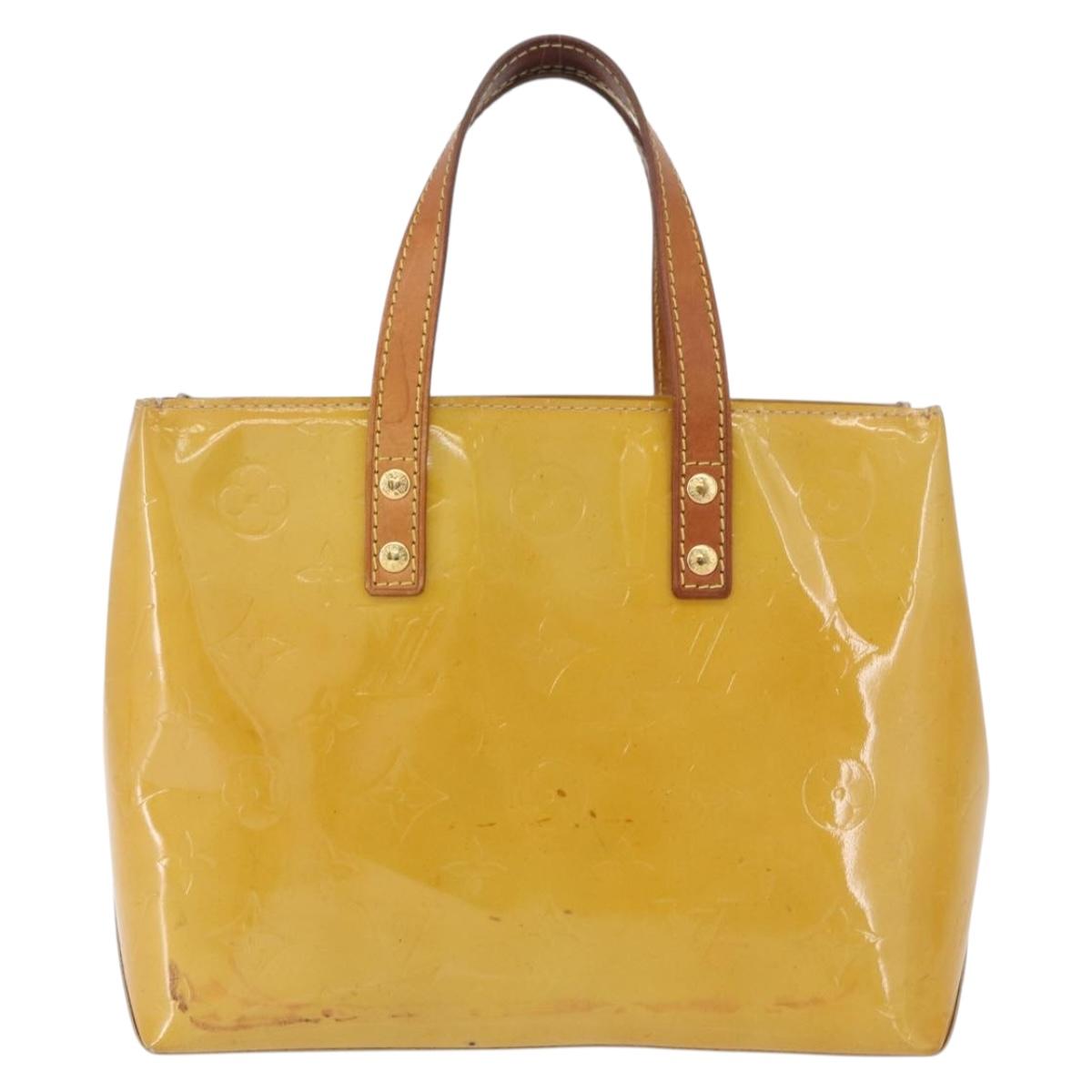 LOUIS VUITTON Monogram Vernis Reade PM Hand Bag Beige M91144 LV Auth BA15116