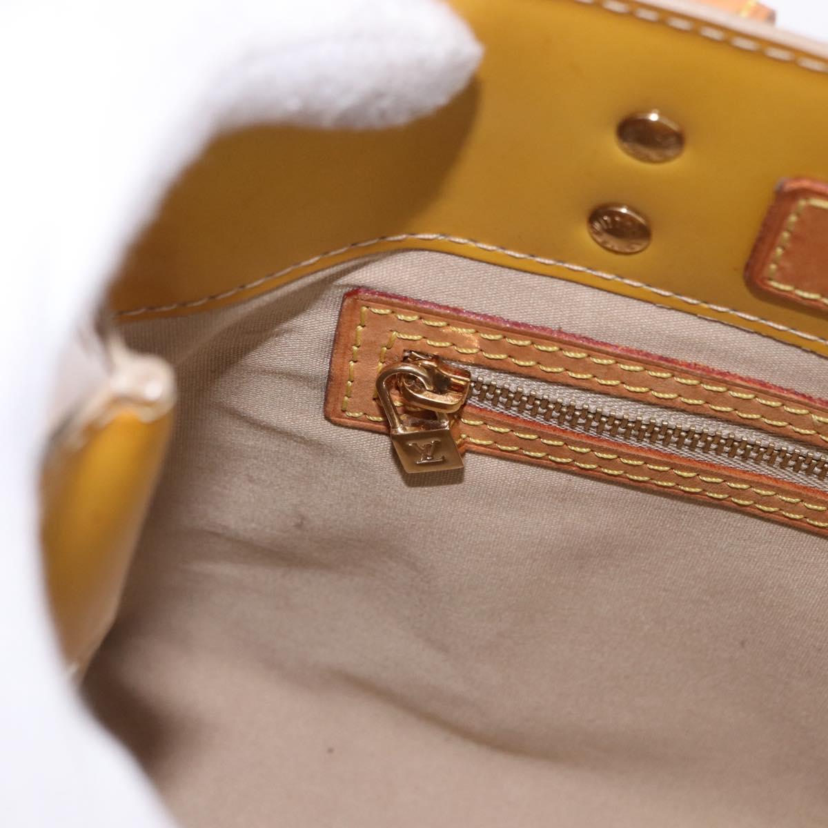 LOUIS VUITTON Monogram Vernis Reade PM Hand Bag Beige M91144 LV Auth BA15116
