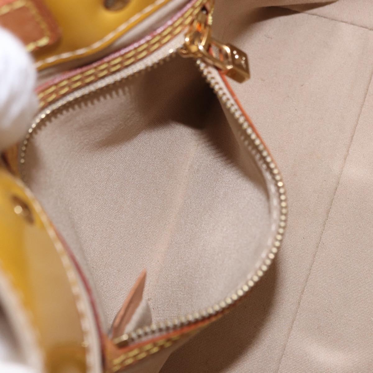LOUIS VUITTON Monogram Vernis Reade PM Hand Bag Beige M91144 LV Auth BA15116