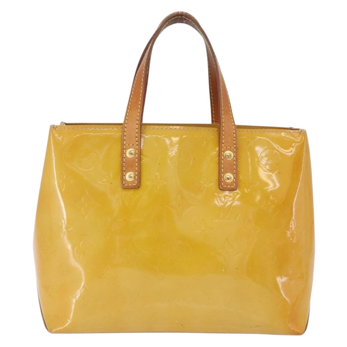 LOUIS VUITTON Monogram Vernis Reade PM Hand Bag Beige M91144 LV Auth BA15116