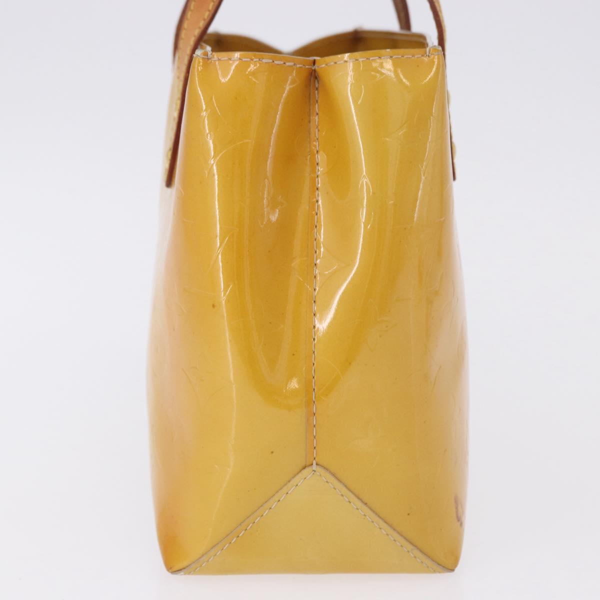 LOUIS VUITTON Monogram Vernis Reade PM Hand Bag Beige M91144 LV Auth BA15116
