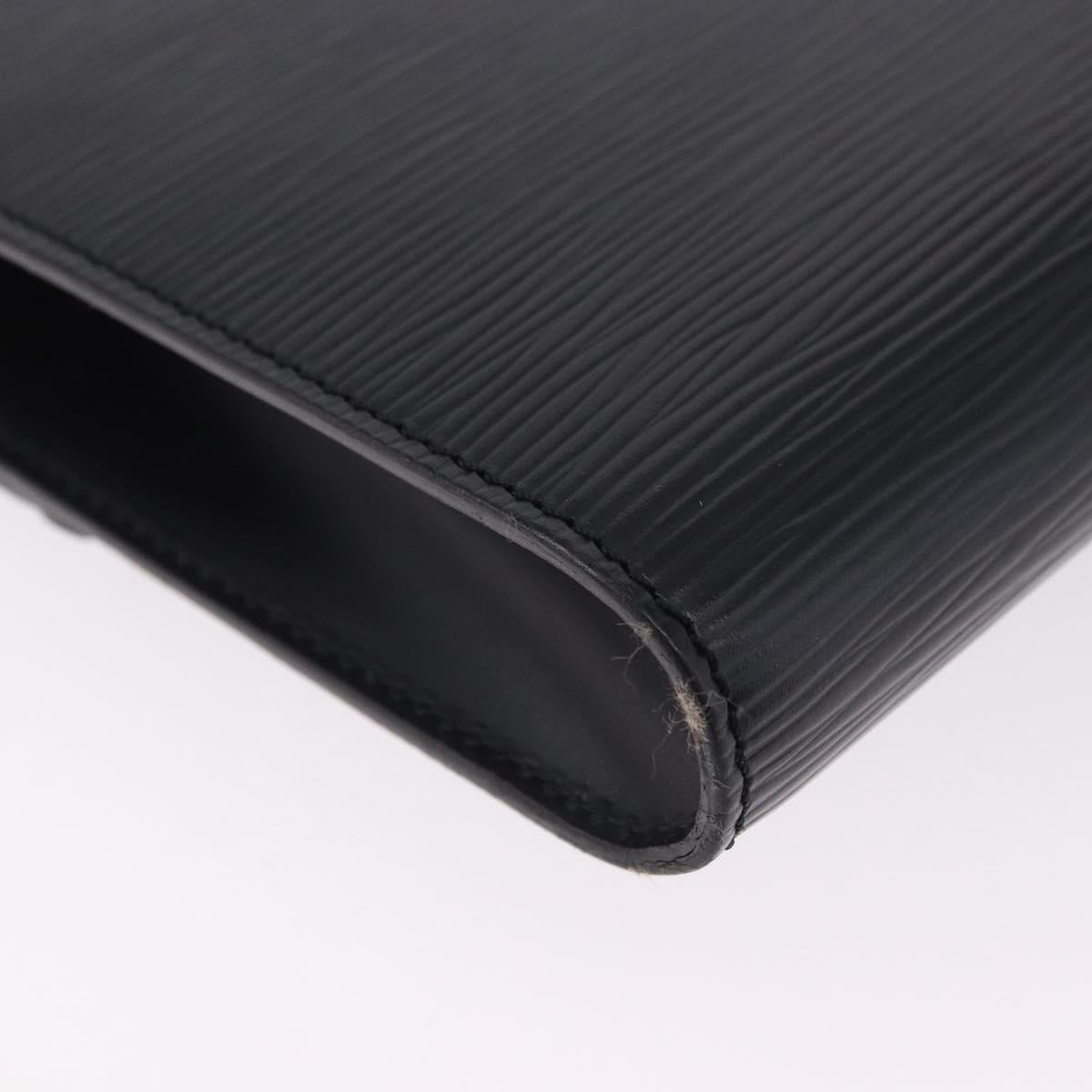 LOUIS VUITTON Epi Pochette Arche Shoulder Bag Black Noir M52572 LV Auth BA15120