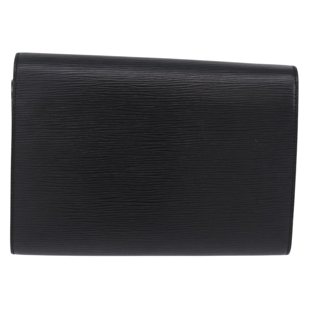 LOUIS VUITTON Epi Pochette Arche Shoulder Bag Black Noir M52572 LV Auth BA15120