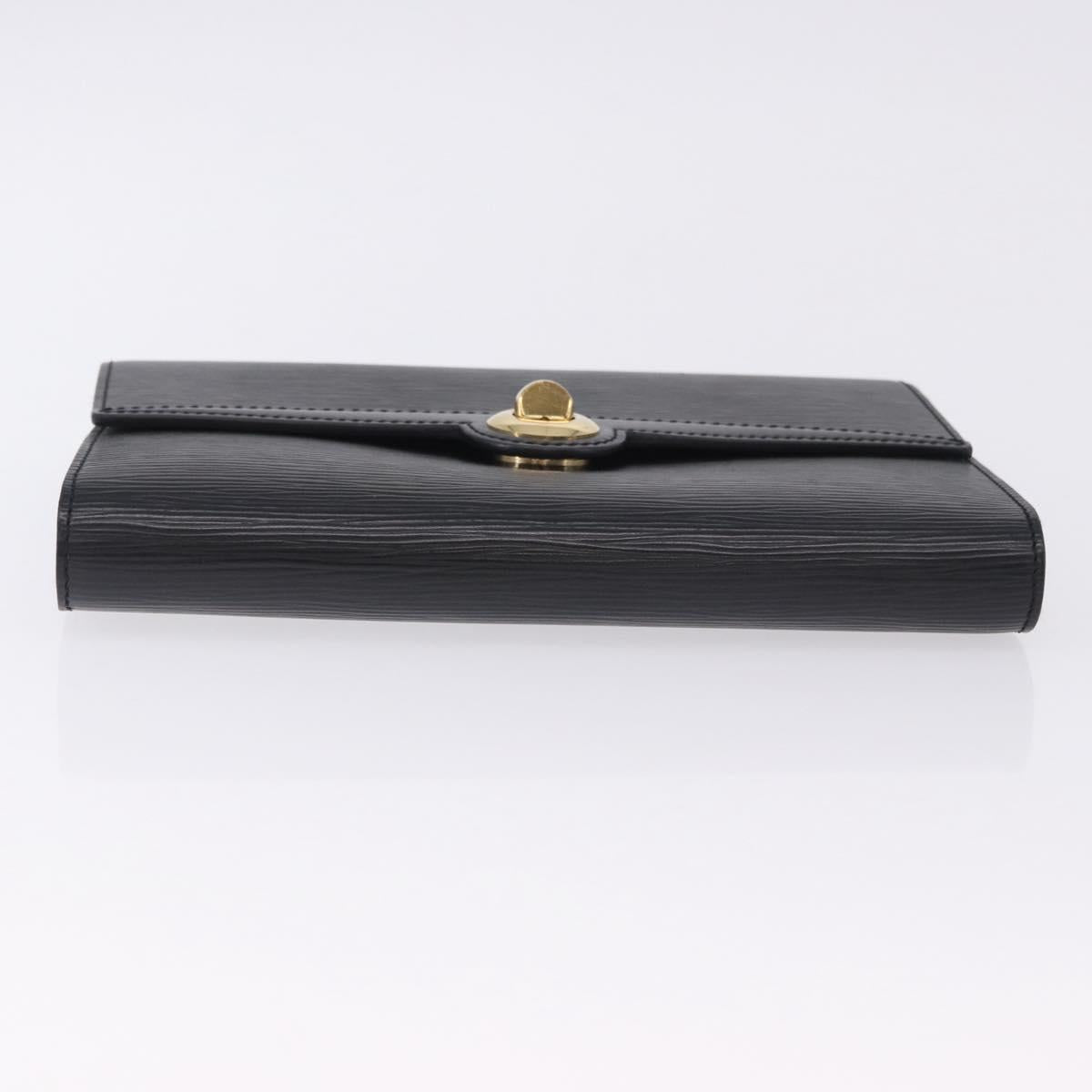 LOUIS VUITTON Epi Pochette Arche Shoulder Bag Black Noir M52572 LV Auth BA15120