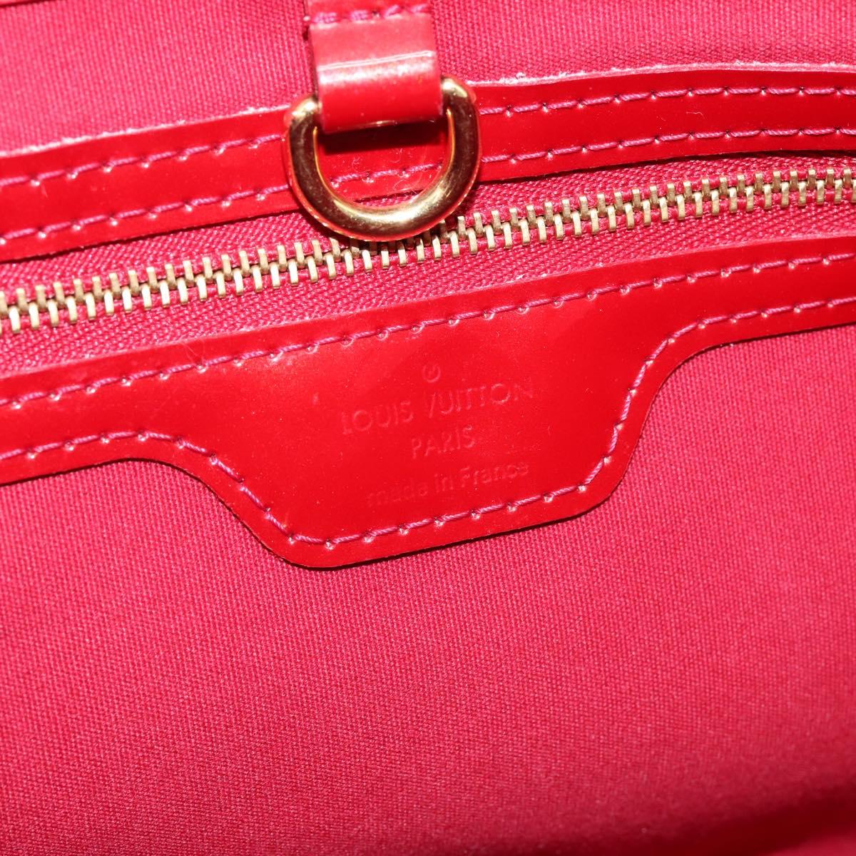 LOUIS VUITTON Monogram Vernis Wilshire PM Bag Pomme D'amour M93642 Auth BA15121