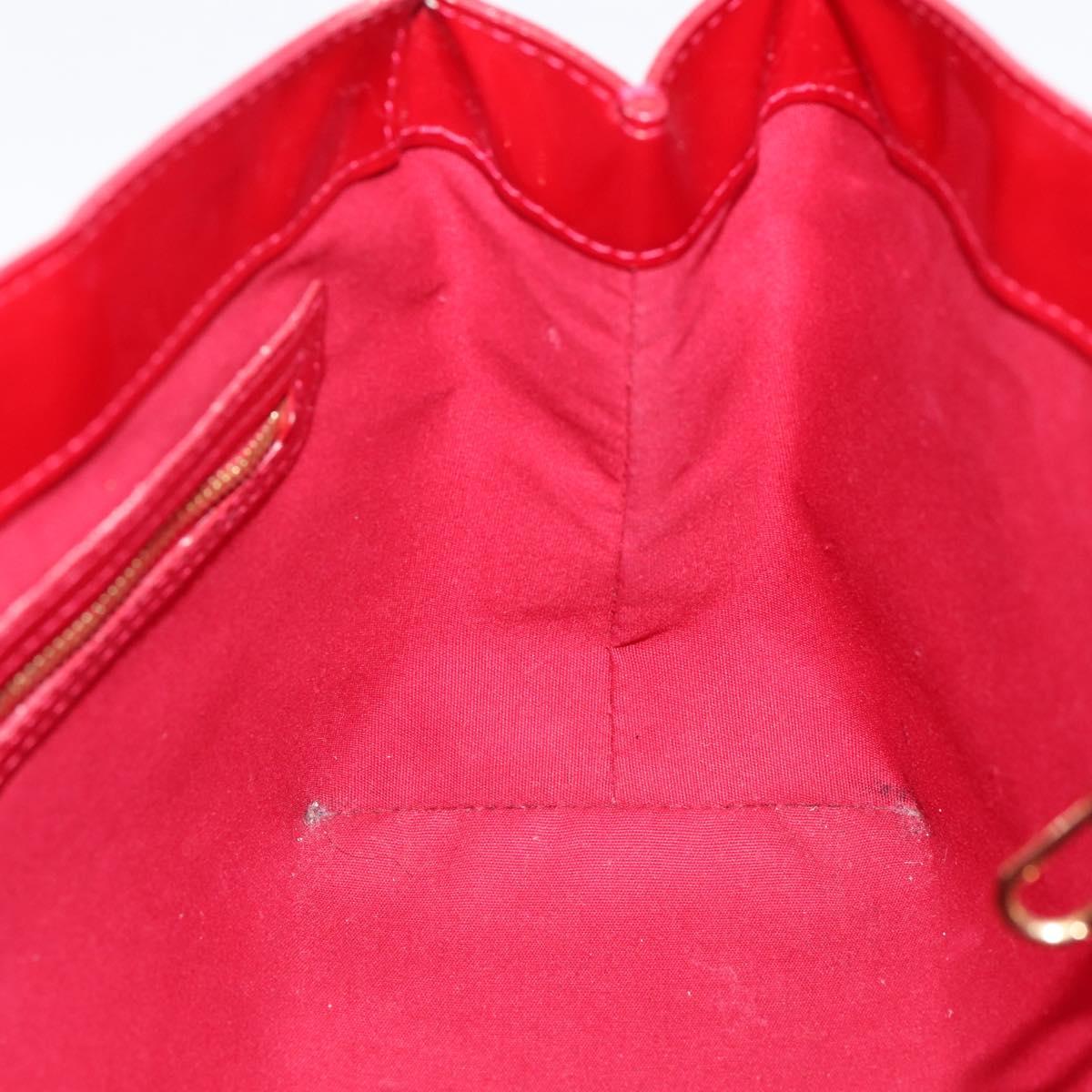 LOUIS VUITTON Monogram Vernis Wilshire PM Bag Pomme D'amour M93642 Auth BA15121