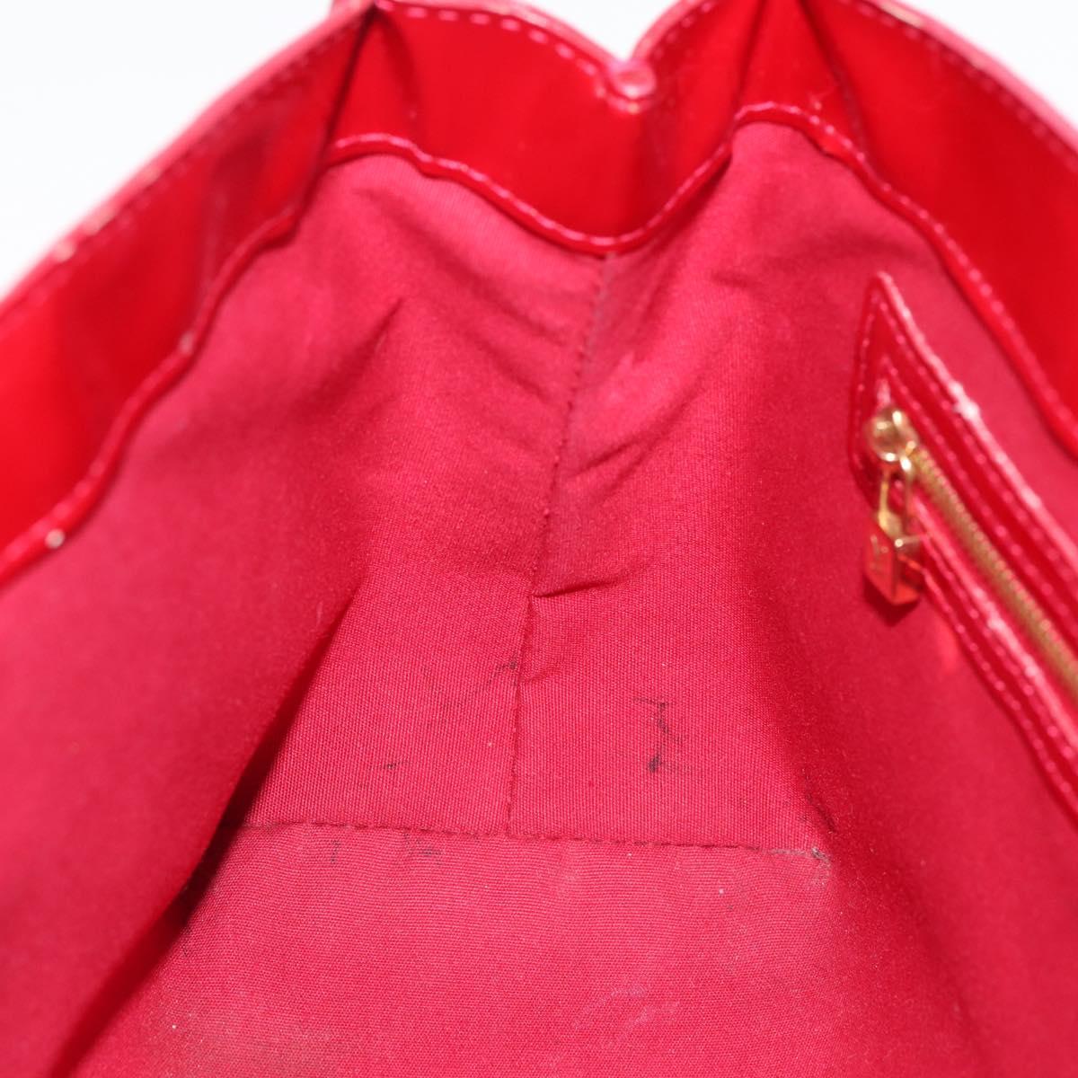 LOUIS VUITTON Monogram Vernis Wilshire PM Bag Pomme D'amour M93642 Auth BA15121