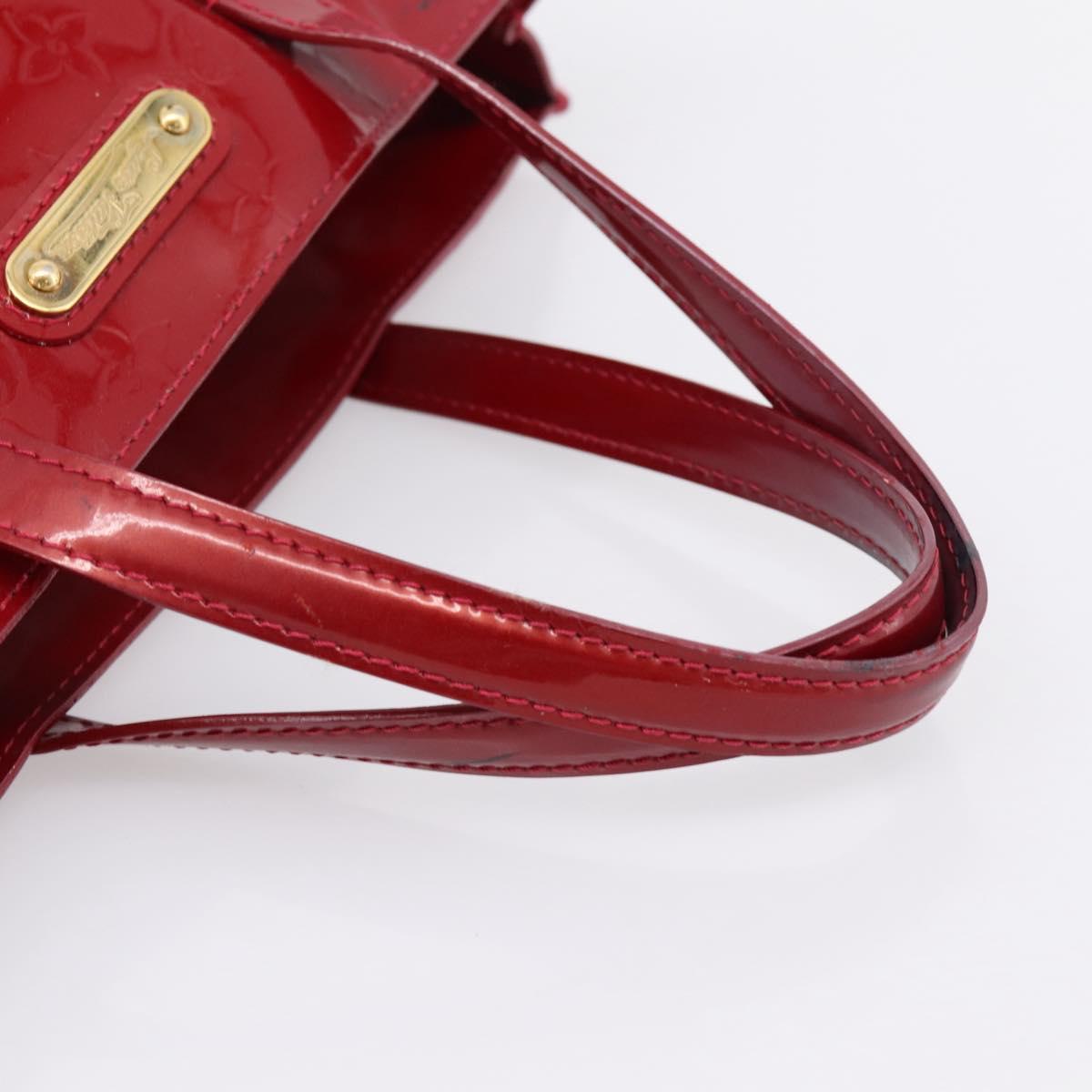 LOUIS VUITTON Monogram Vernis Wilshire PM Bag Pomme D'amour M93642 Auth BA15121