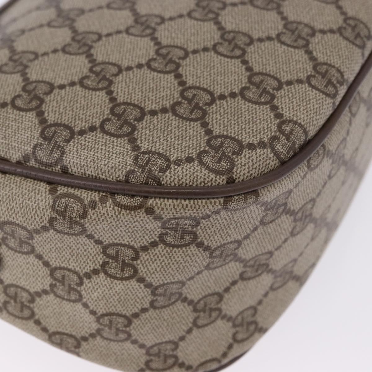 GUCCI GG Supreme Web Sherry Line Bag PVC Beige Gold 02 14 032 Auth BA15126