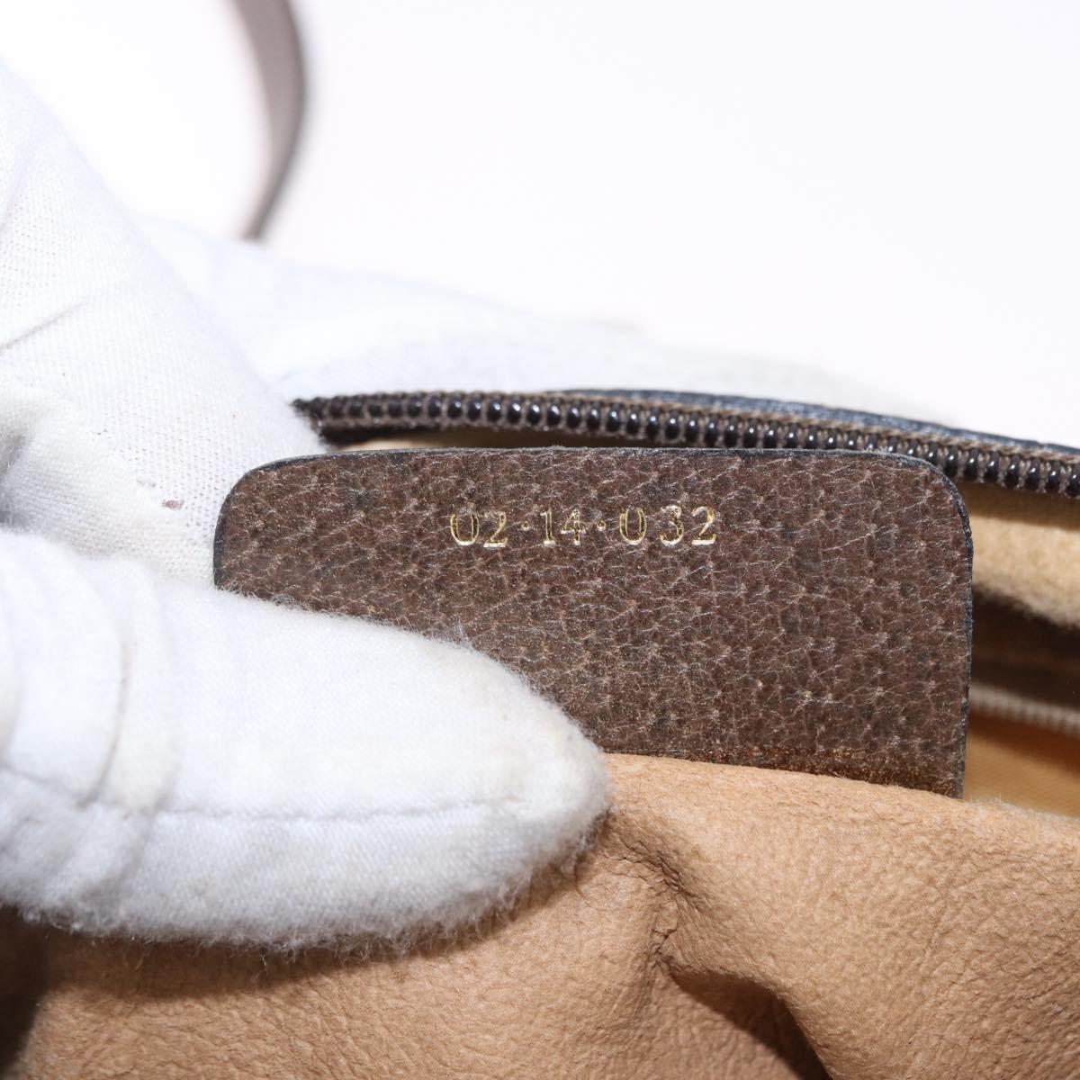 GUCCI GG Supreme Web Sherry Line Bag PVC Beige Gold 02 14 032 Auth BA15126