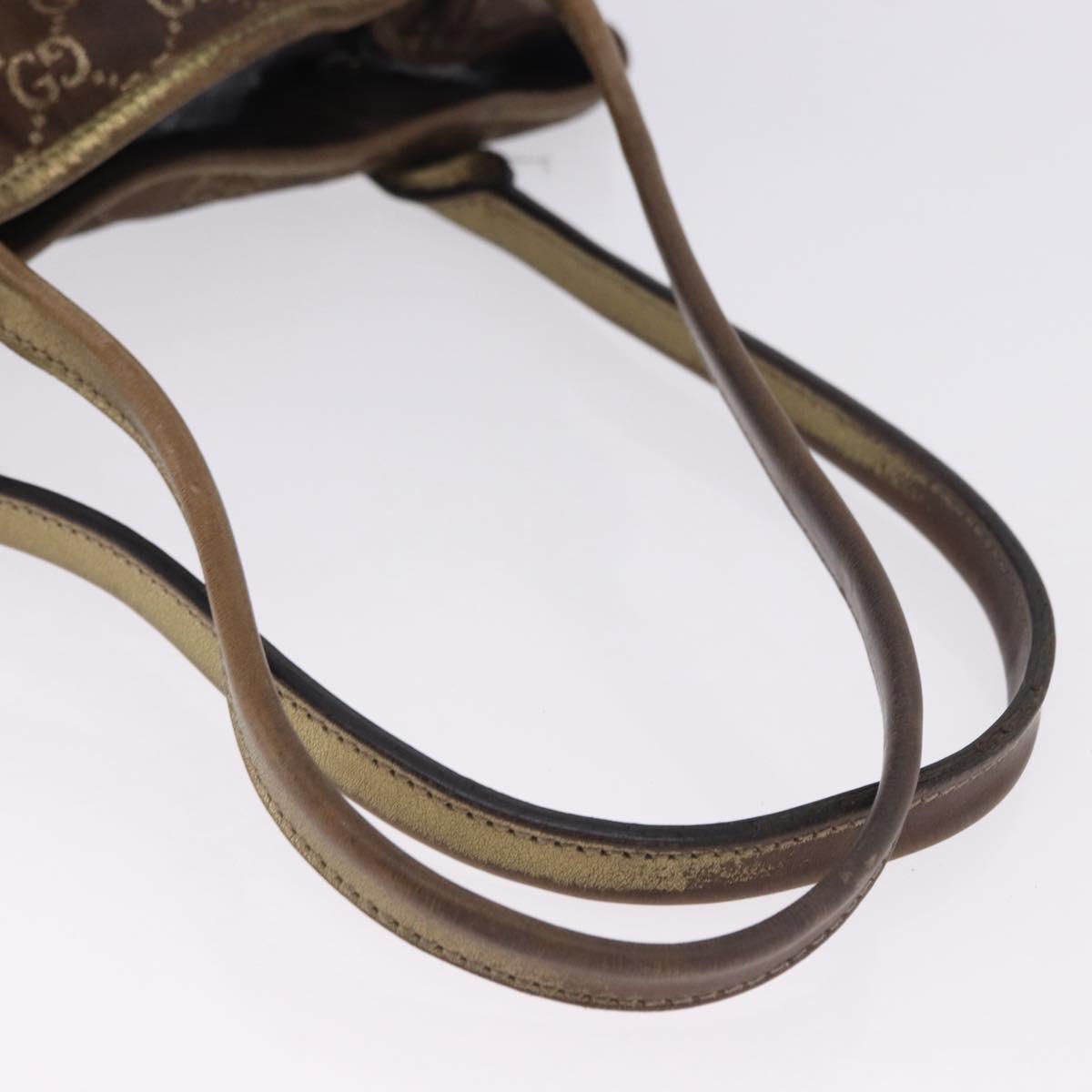 GUCCI GG Canvas Princie Tote Bag Brown Gold 163805 Auth BA15130