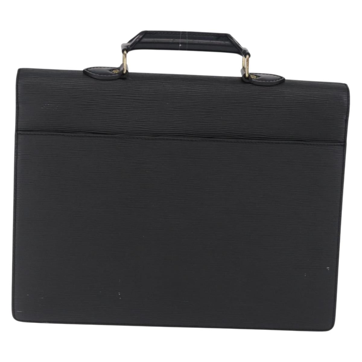 LOUIS VUITTON Epi Serviette Conseiller Business Bag Black M54422 LV Auth BA15133