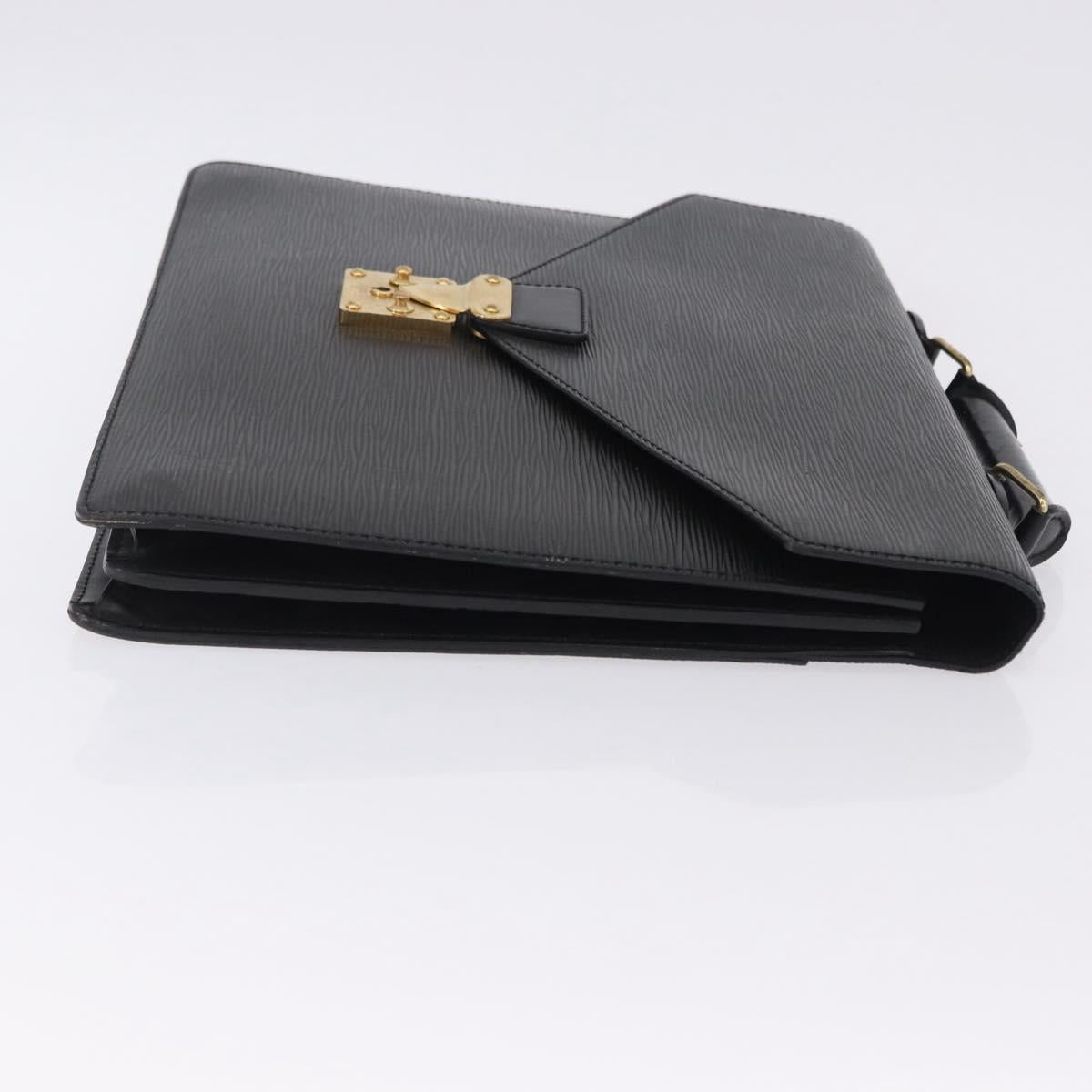 LOUIS VUITTON Epi Serviette Conseiller Business Bag Black M54422 LV Auth BA15133