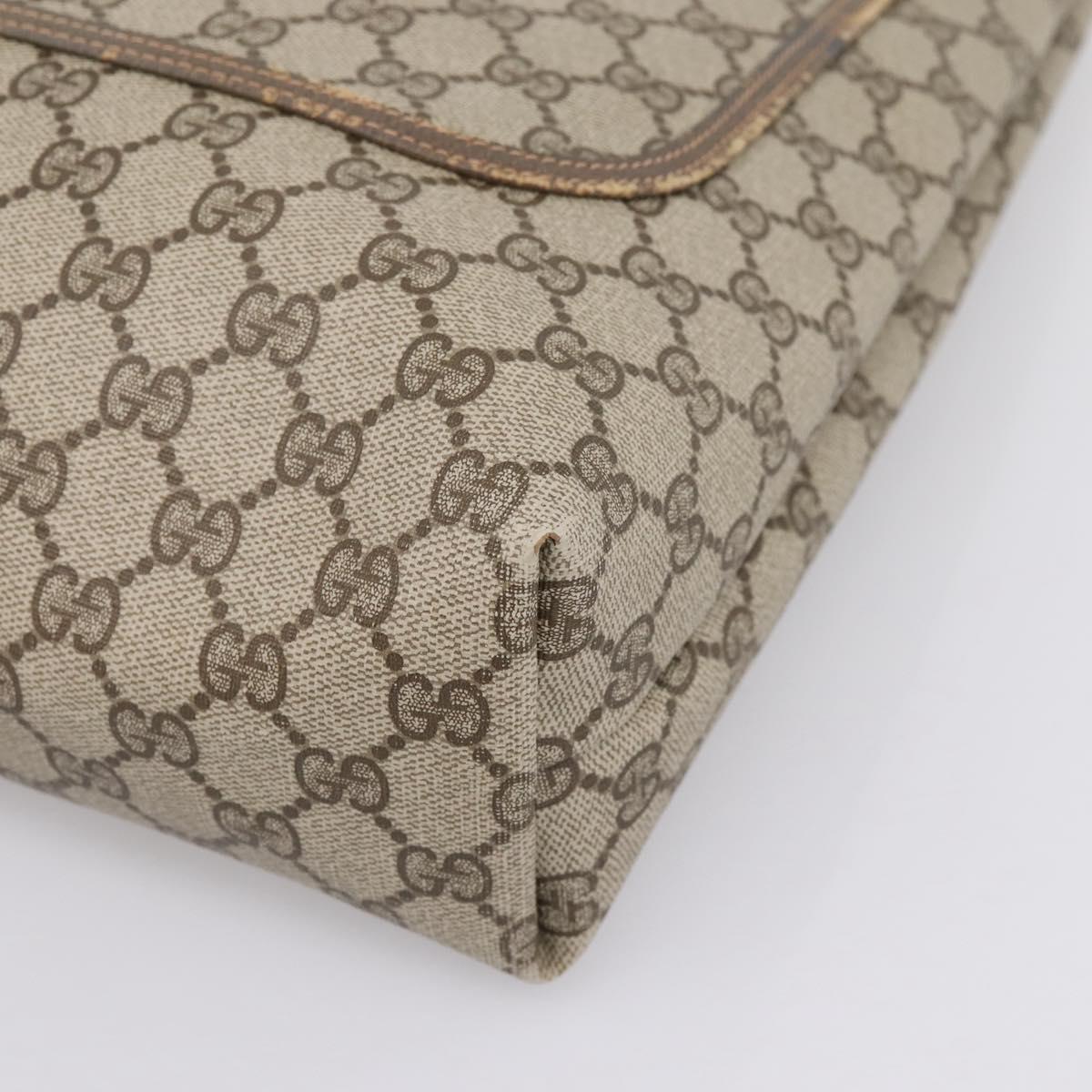 GUCCI GG Supreme Web Sherry Line Tote Bag PVC Beige Gold 39 02 003 Auth BA15137