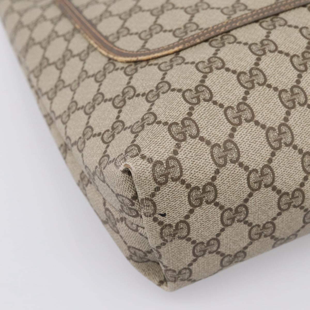GUCCI GG Supreme Web Sherry Line Tote Bag PVC Beige Gold 39 02 003 Auth BA15137