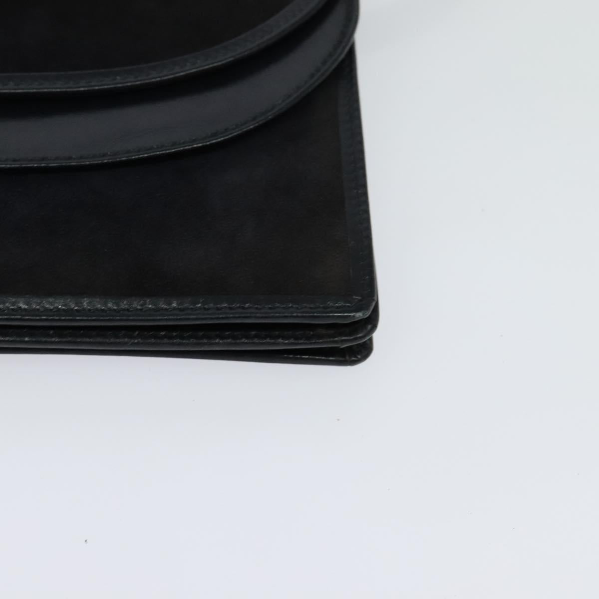 CELINE Shoulder Bag Suede Navy Auth BA1514