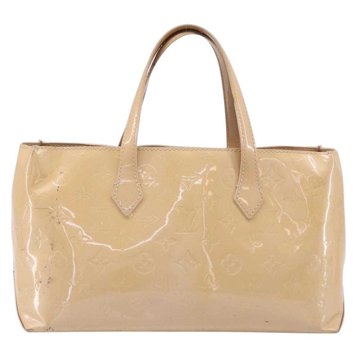 LOUIS VUITTON Monogram Vernis Wilshire PM Rose Flow lantern M91642 Auth BA15141