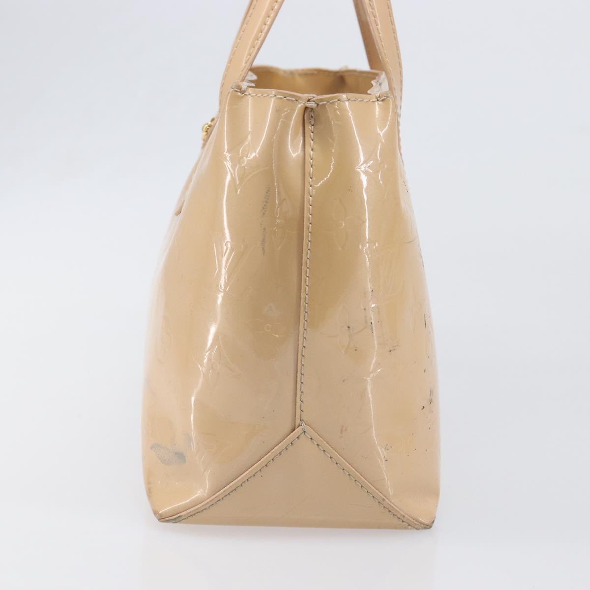 LOUIS VUITTON Monogram Vernis Wilshire PM Rose Flow lantern M91642 Auth BA15141