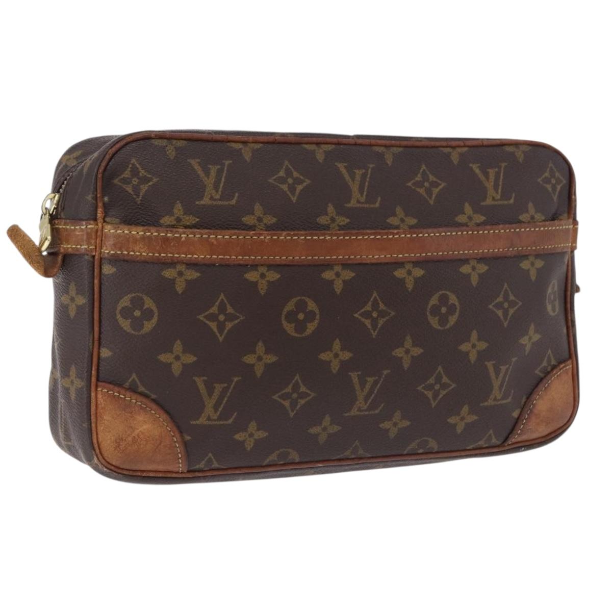 LOUIS VUITTON Monogram Compiegne 28 Clutch Bag M51845 LV Auth BA15142
