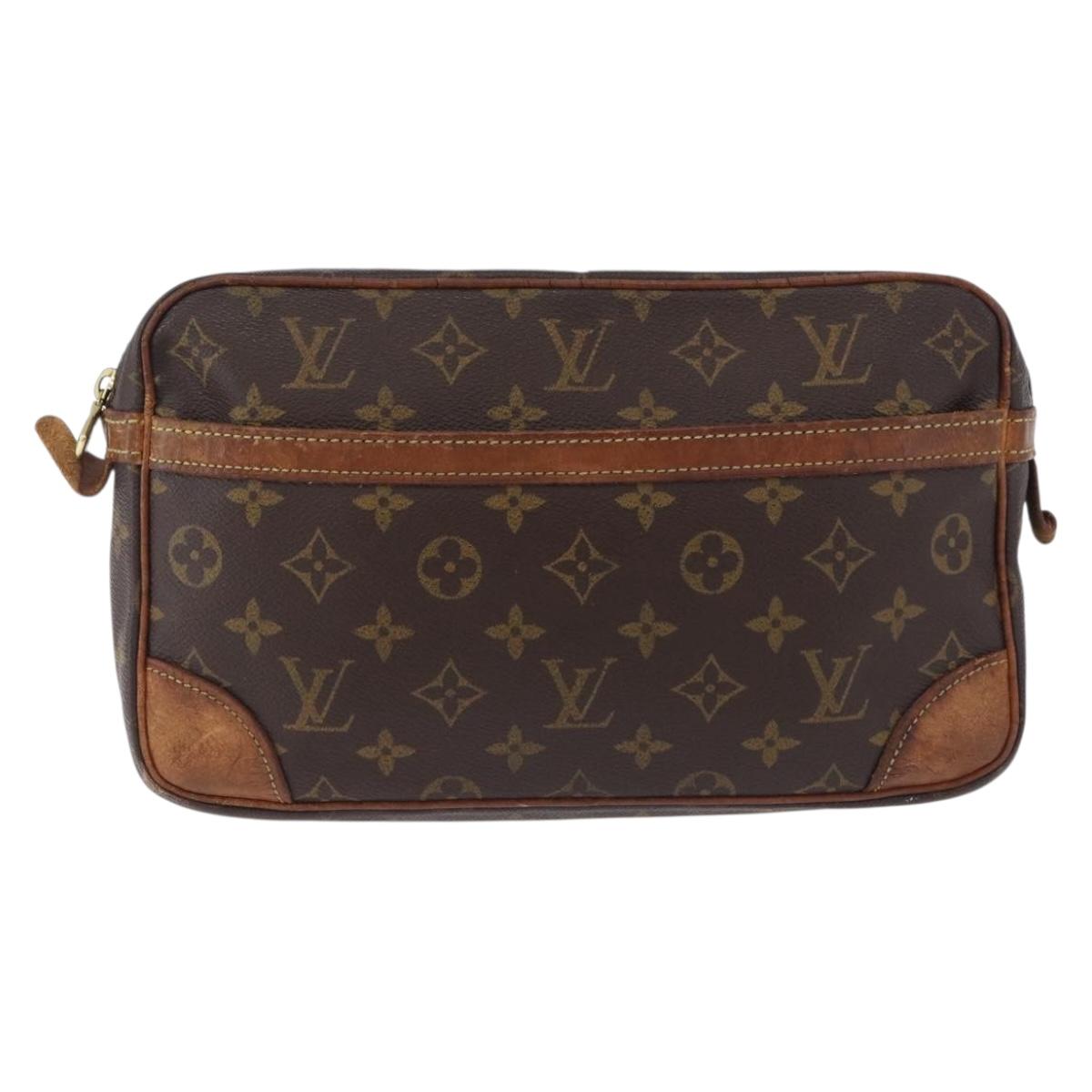 LOUIS VUITTON Monogram Compiegne 28 Clutch Bag M51845 LV Auth BA15142