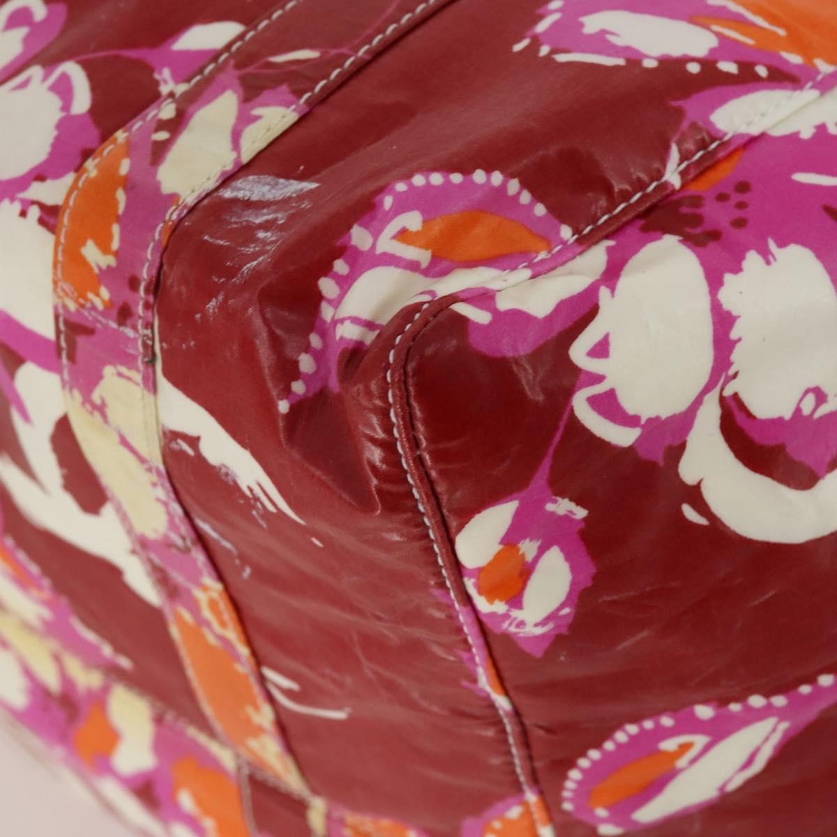 CHANEL High Summer Line Tote Bag PVC Canvas Red CC Auth BA15144