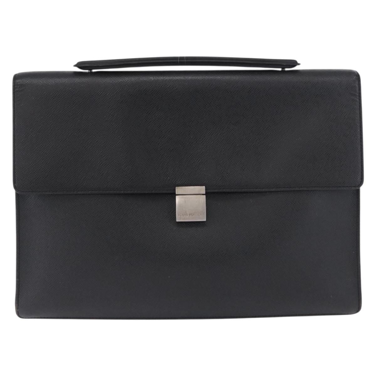 LOUIS VUITTON Taiga Porte Documents Angara Briefcase Ardoise M30772 Auth BA15145