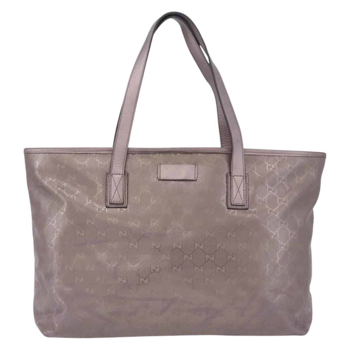 GUCCI GG Implementation Tote Bag PVC Pink Silver 211137 Auth BA15146