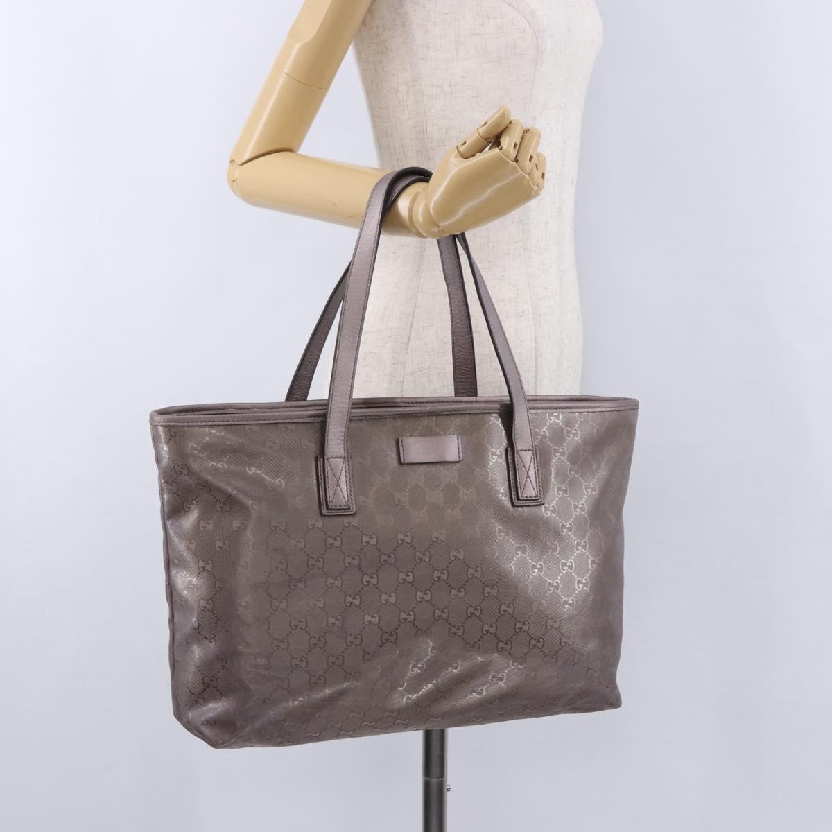 GUCCI GG Implementation Tote Bag PVC Pink Silver 211137 Auth BA15146