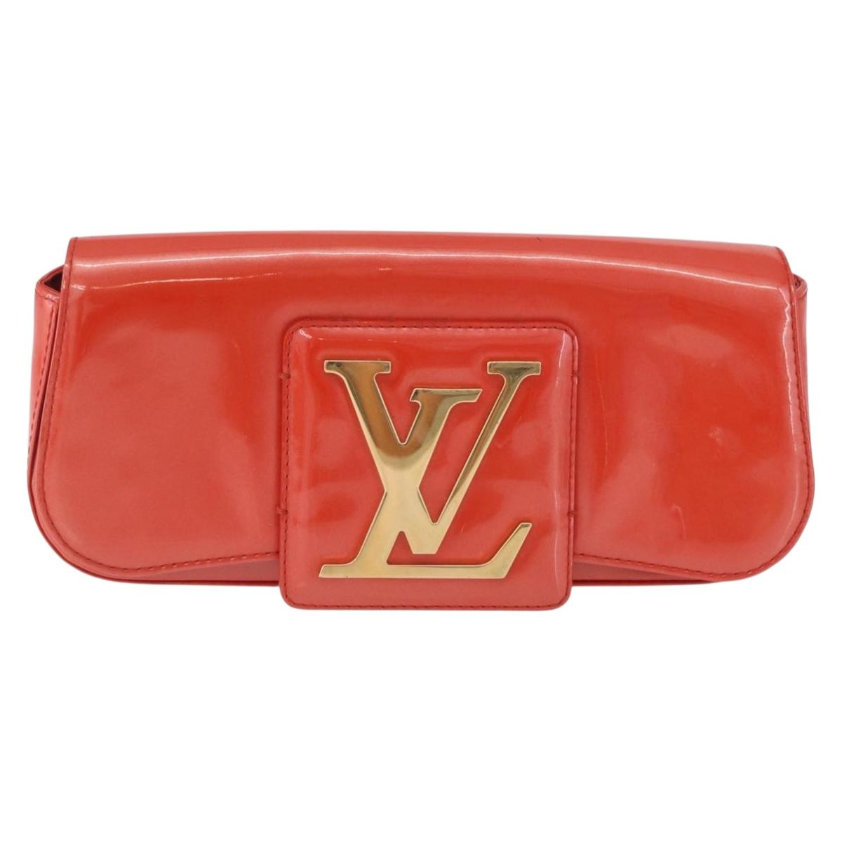 LOUIS VUITTON Vernis Pochette Sobie Bag Orenge Sunset M93727 LV Auth BA15152A